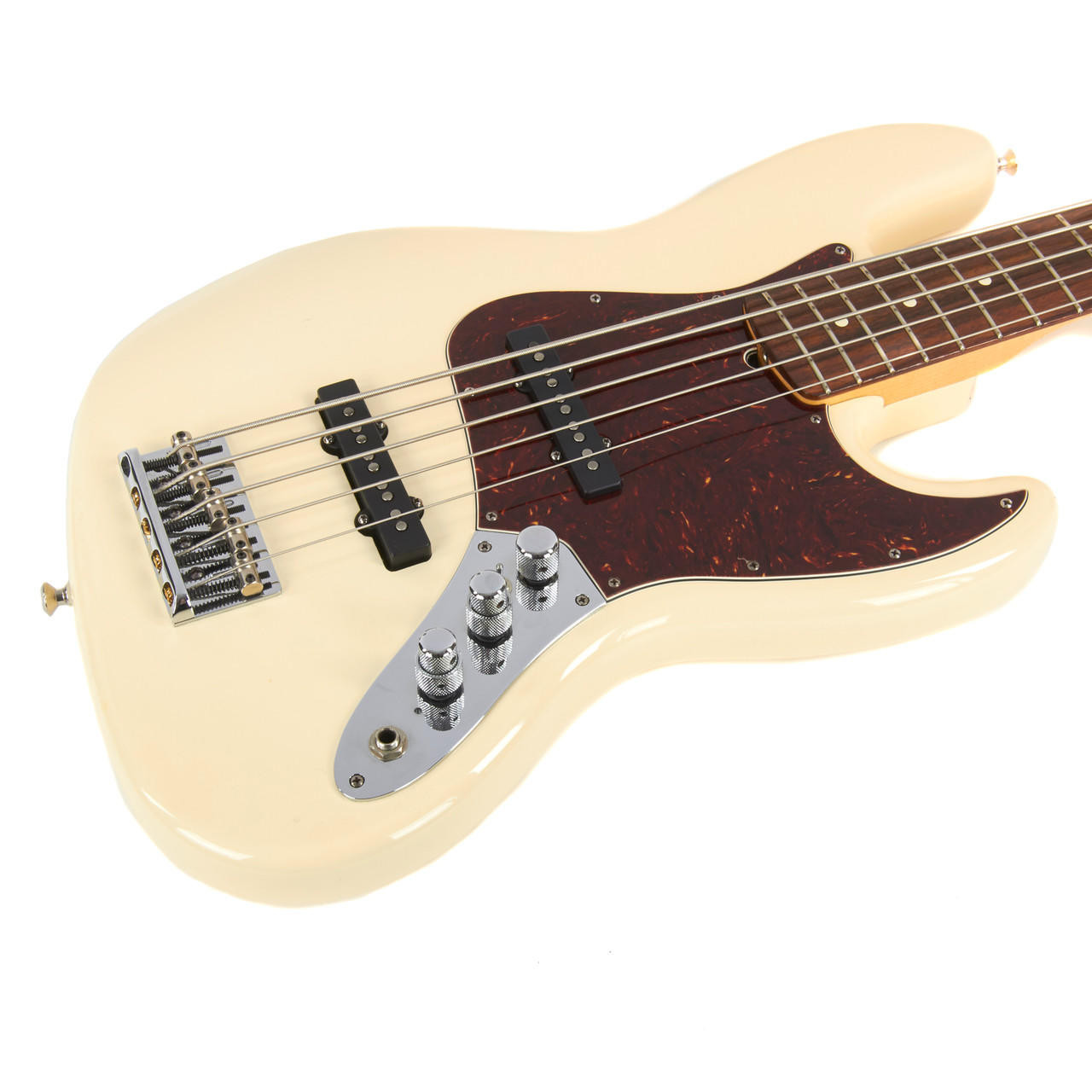 Used Fender American Standard Jazz Bass V 5-String Olympic White