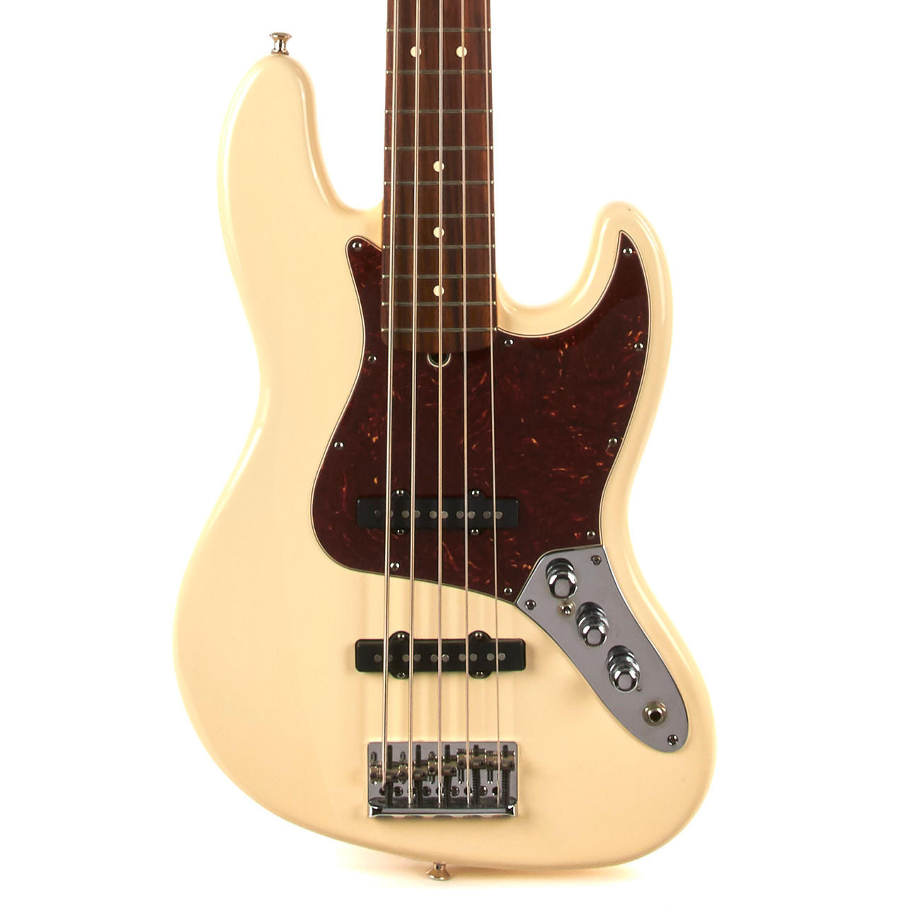 Used Fender American Standard Jazz Bass V 5-String Olympic White