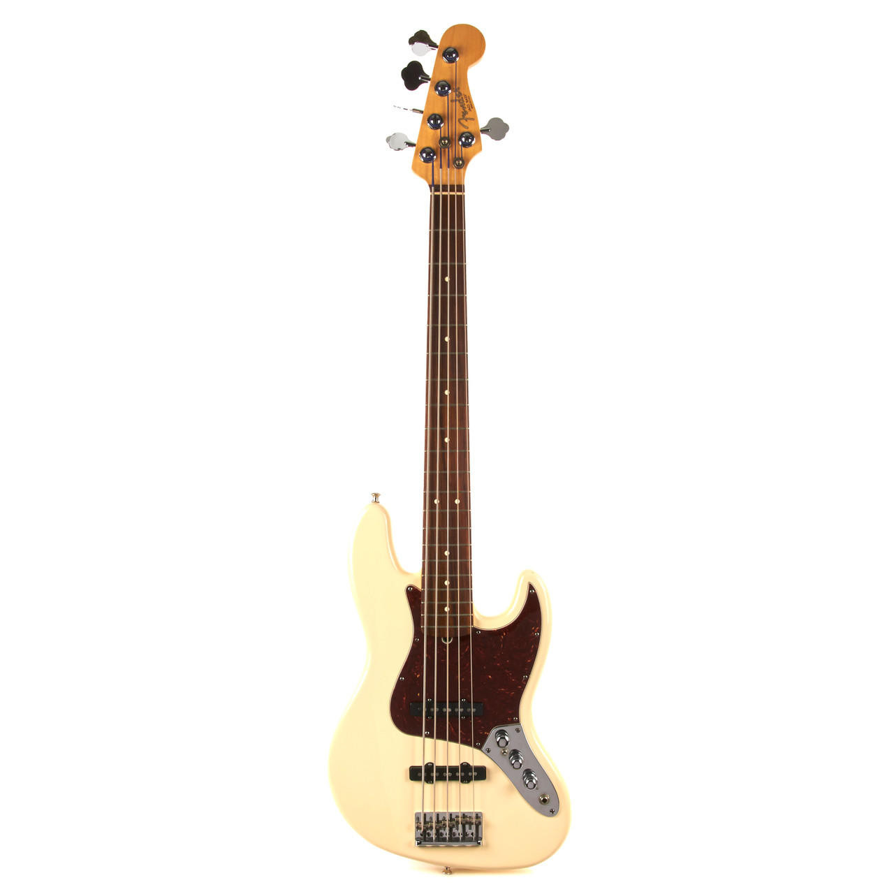 Used Fender American Standard Jazz Bass V 5-String Olympic White