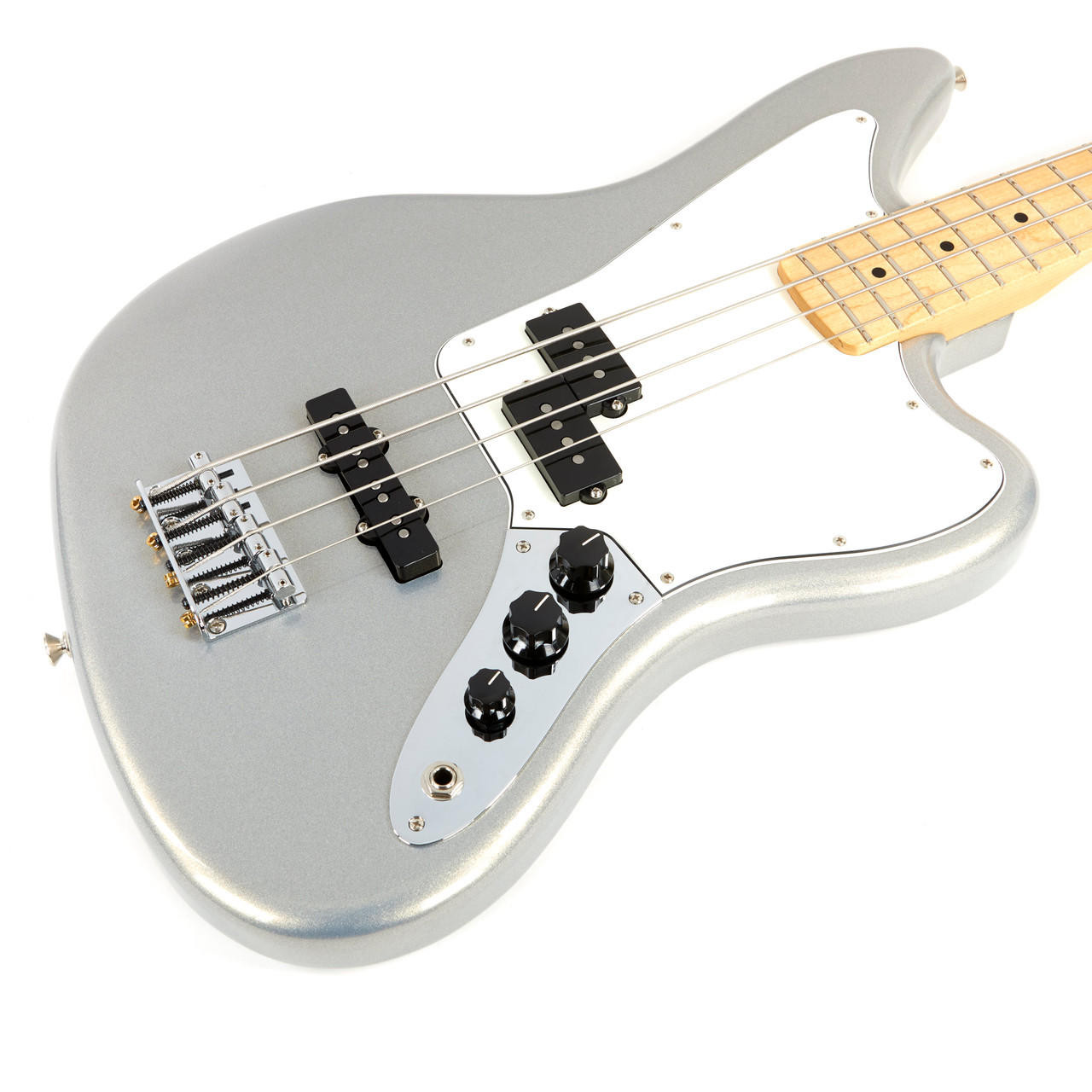 Fender Player Jaguar Bass Maple - Silver | Cream City Music