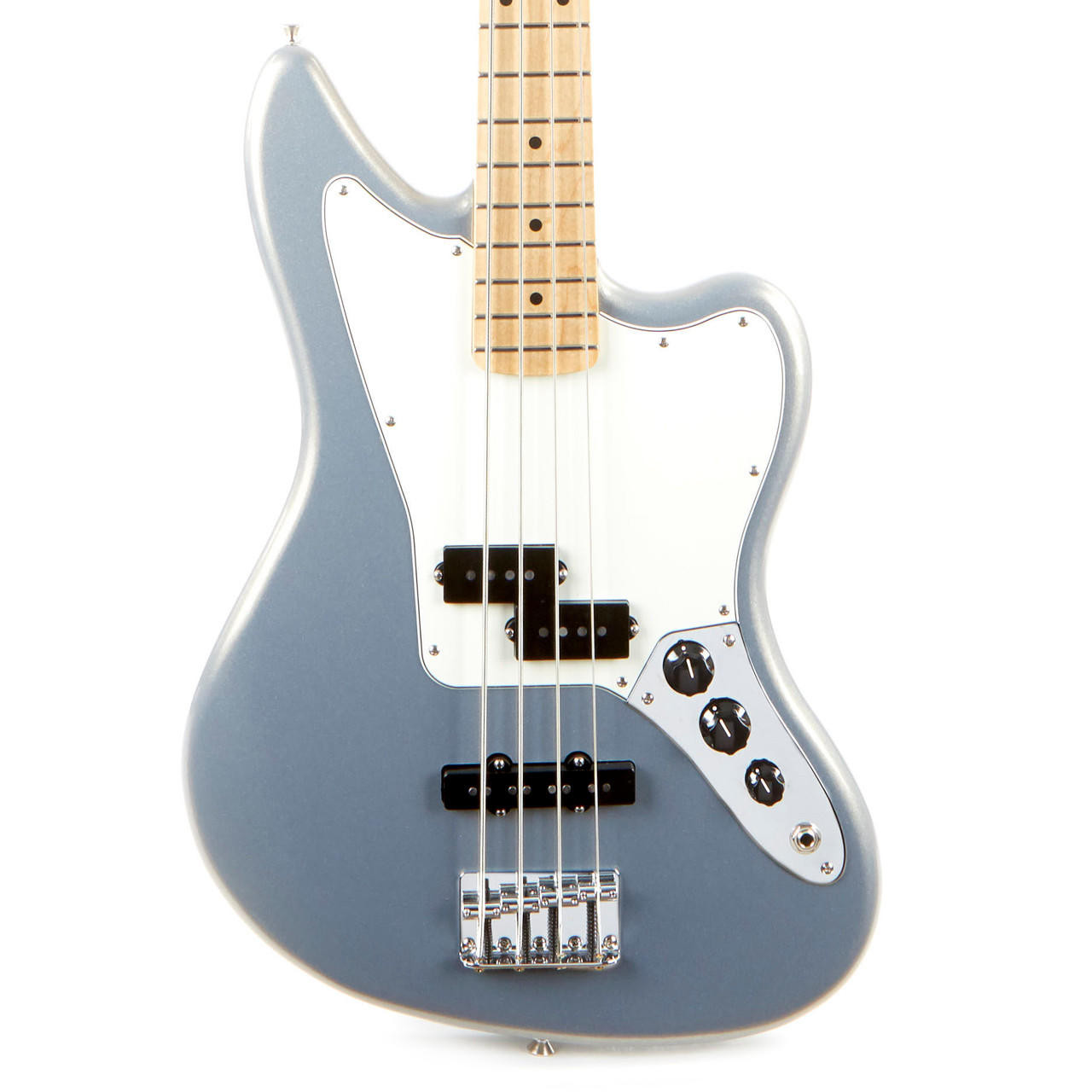 Fender Player Jaguar Bass Maple - Silver | Cream City Music