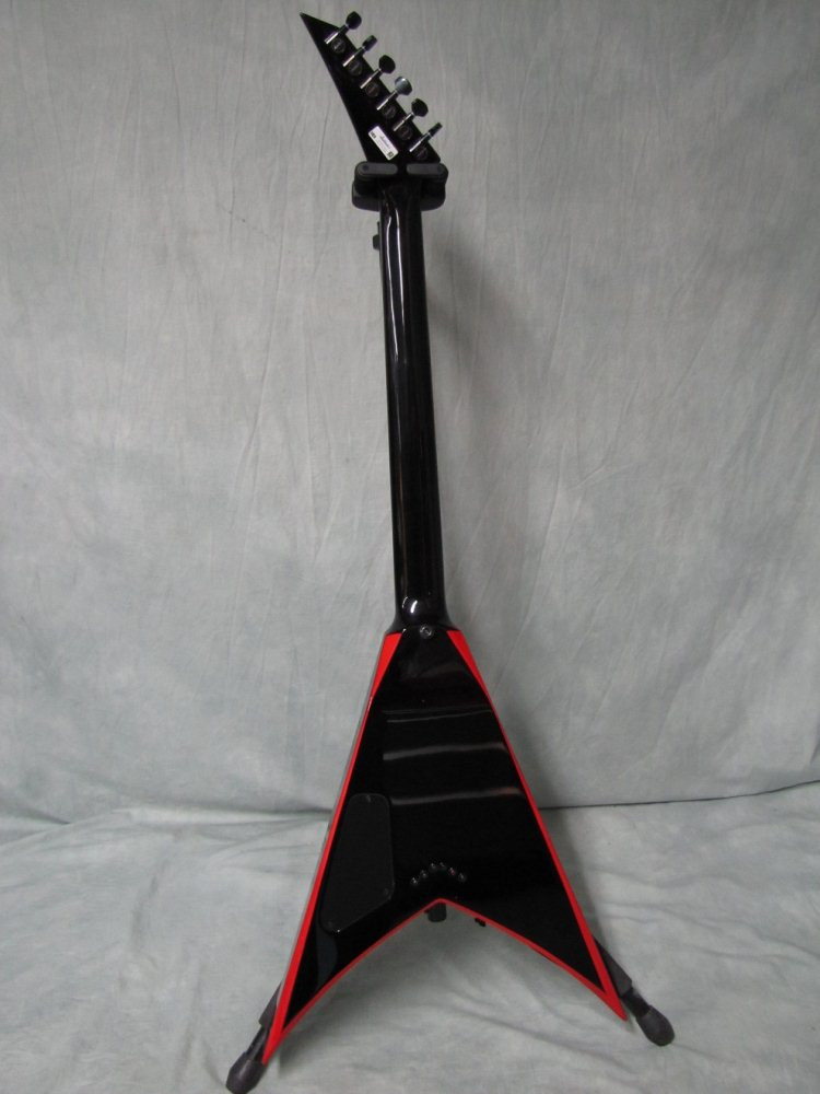 Jackson KVXT King V Black with Blood Red Bevels Electric Guitar
