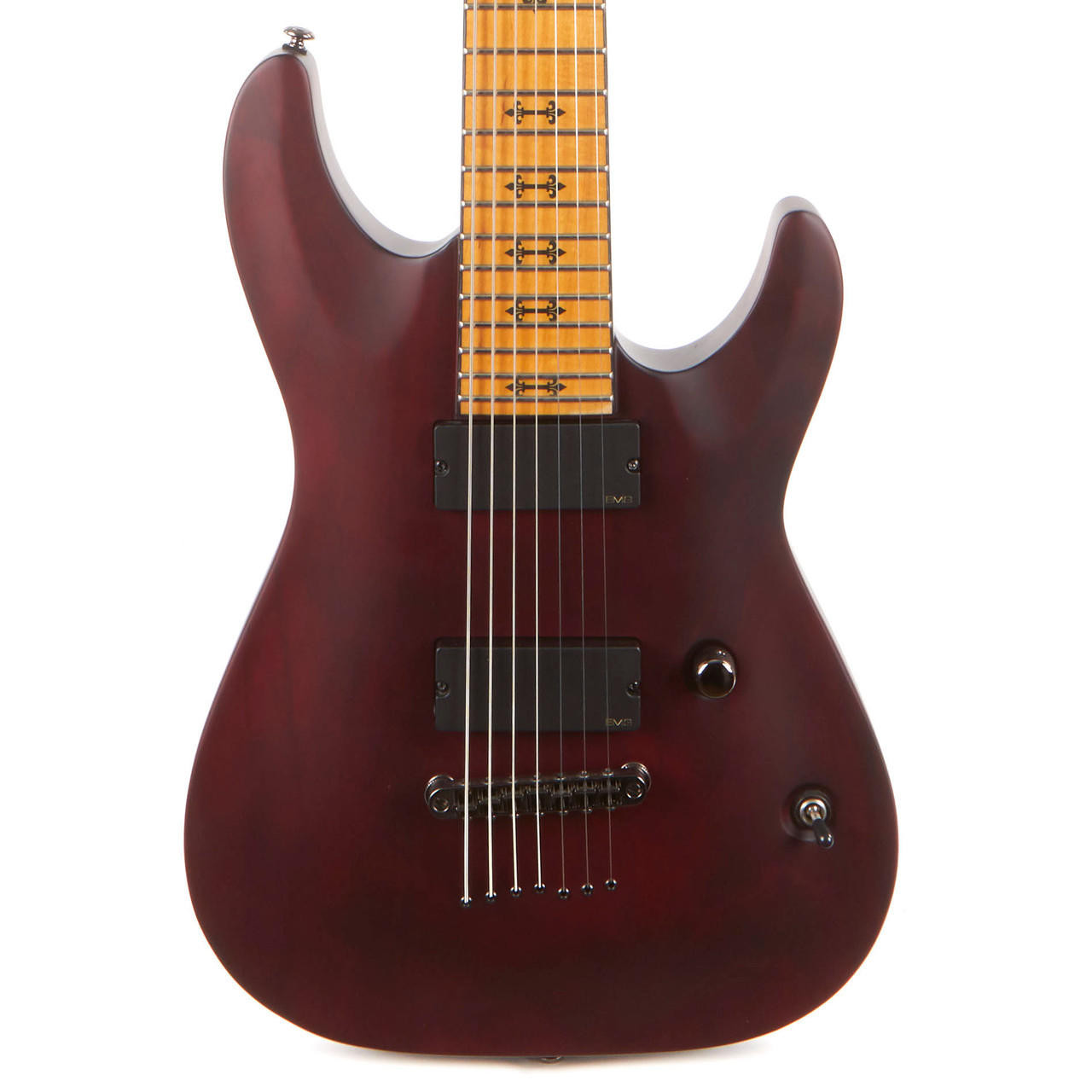 Used Schecter Jeff Loomis 7-String Vampyre Red Satin 2010 | Cream