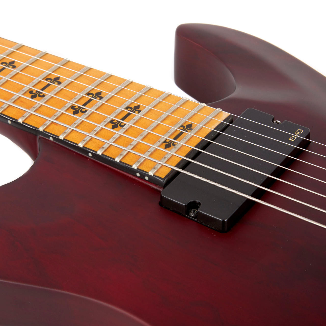 Used Schecter Jeff Loomis 7-String Vampyre Red Satin 2010 | Cream
