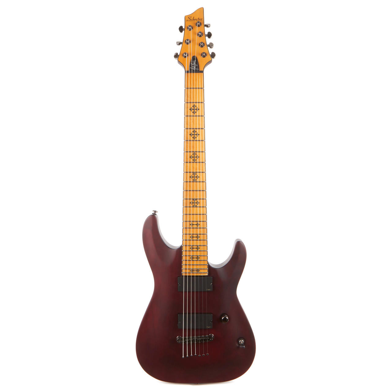 Used Schecter Jeff Loomis 7-String Vampyre Red Satin 2010 | Cream