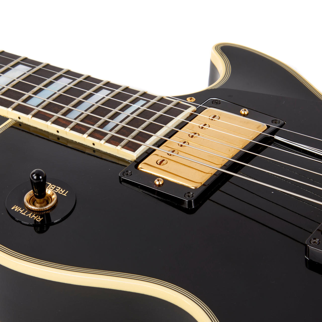Vintage Gibson Les Paul Custom Ebony Factory Kahler 1986 | Cream