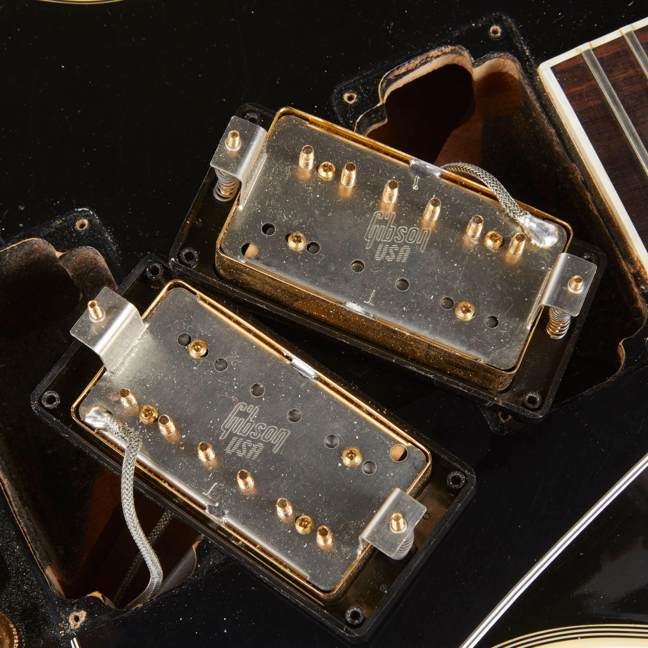 Vintage Gibson Les Paul Custom Ebony Factory Kahler 1986 | Cream