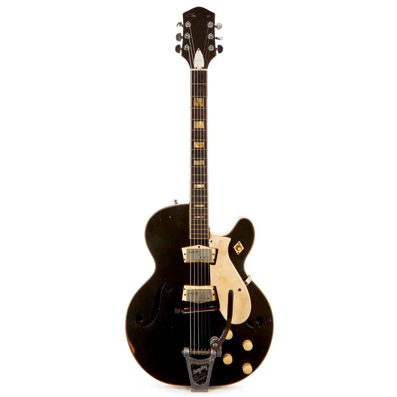 Vintage Silvertone Model 1446 Chris Isaak Hollowbody Black