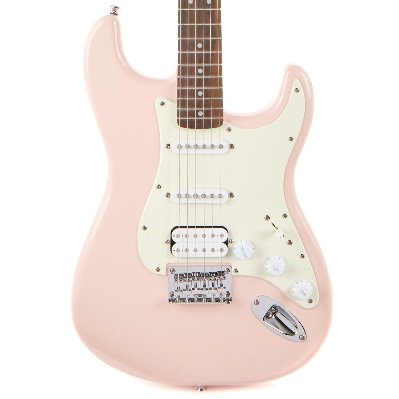 Squier Bullet Stratocaster Hard Tail HSS Laurel - Shell Pink Squier Bullet Stratocaster Hard Tail HSS Laurel - Shell Pink