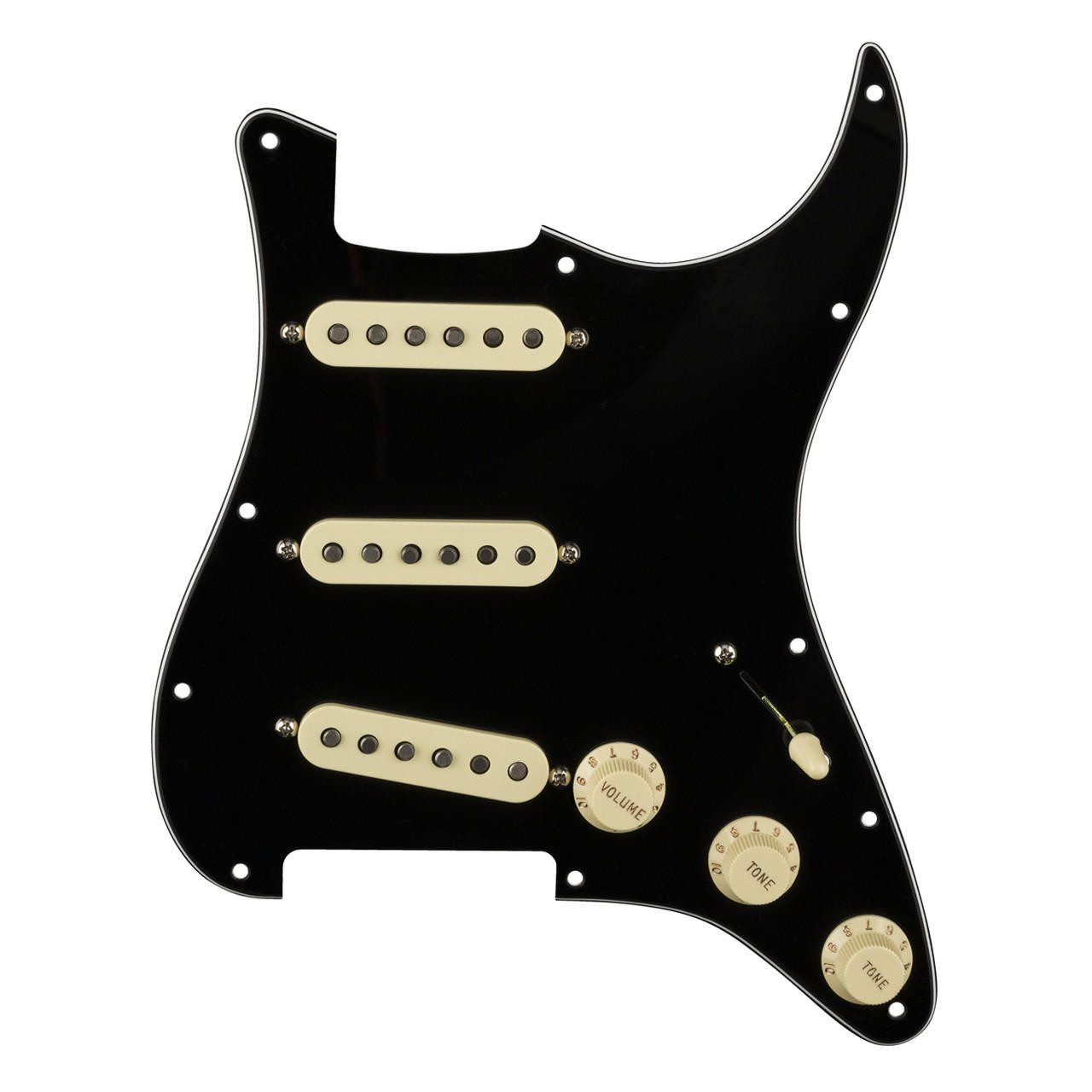 Fender Pre-Wired Strat Pickguard, Original '57/'62 SSS - Black