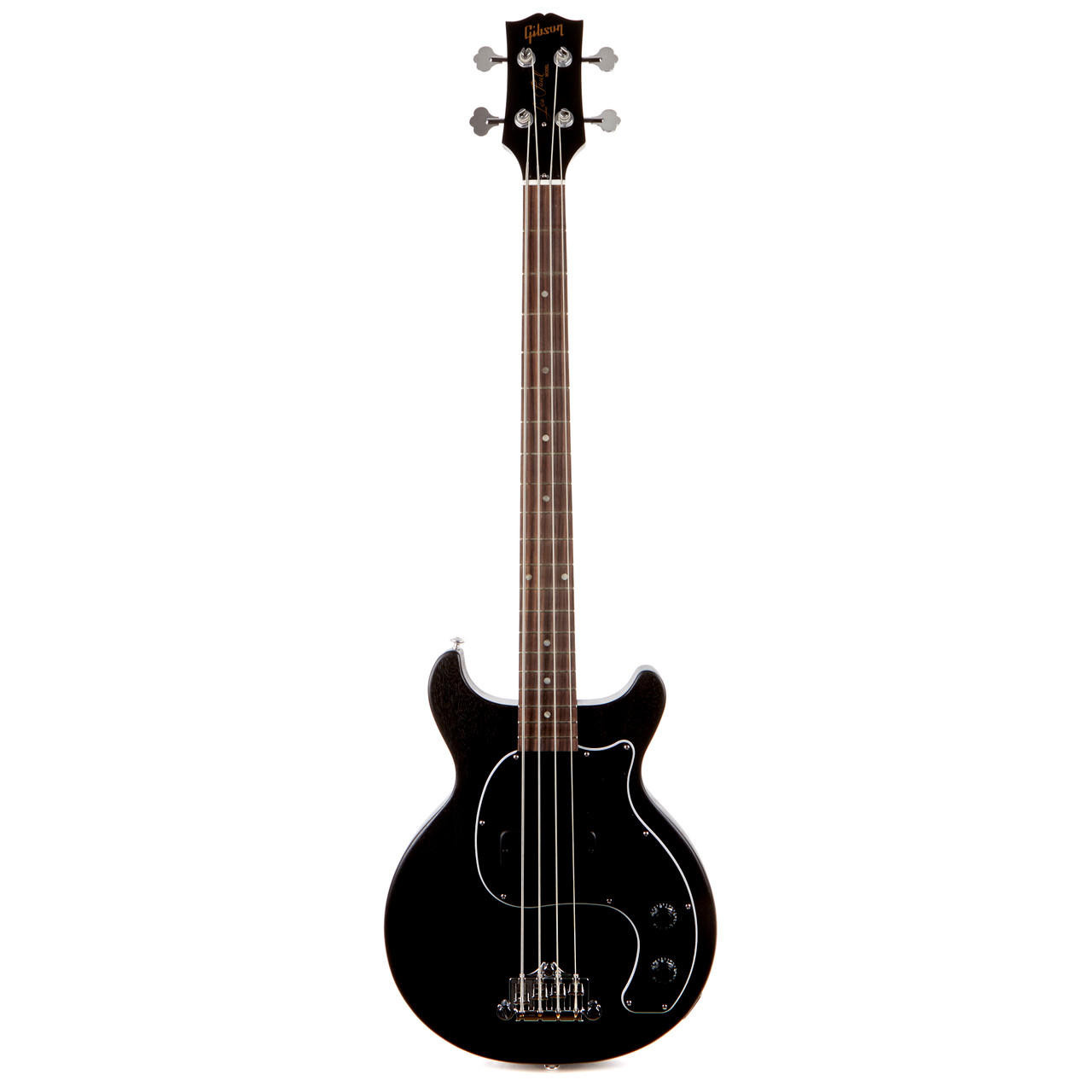 Used Gibson Les Paul Junior Tribute DC Bass - Worn Ebony | Cream