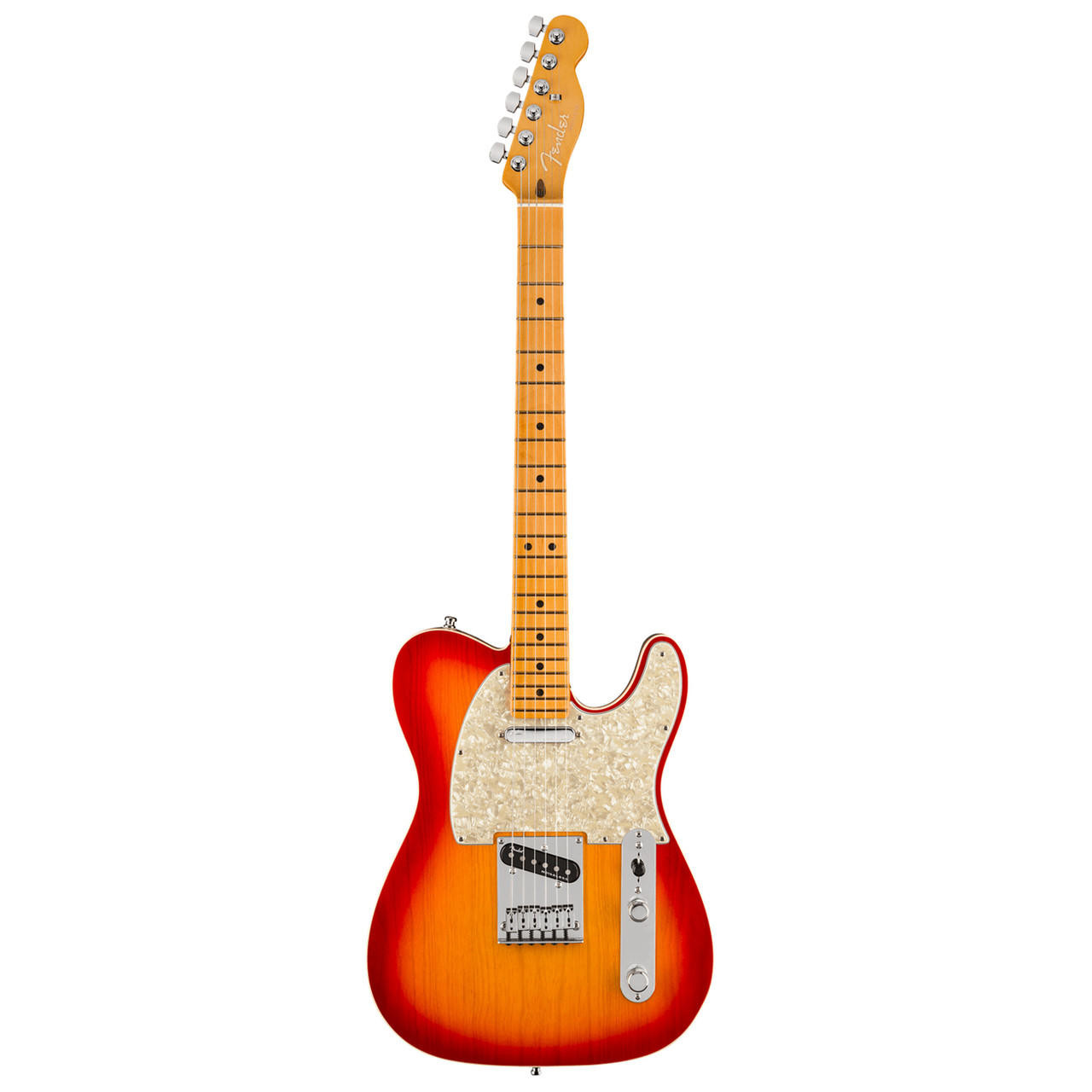 Fender American Ultra Telecaster Maple - Plasma Red Burst | Cream