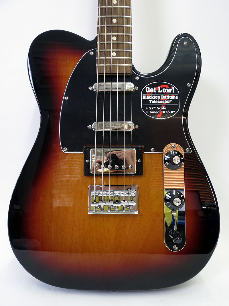 Fender Blacktop Baritone Telecaster Electric Guitar 3-Tone