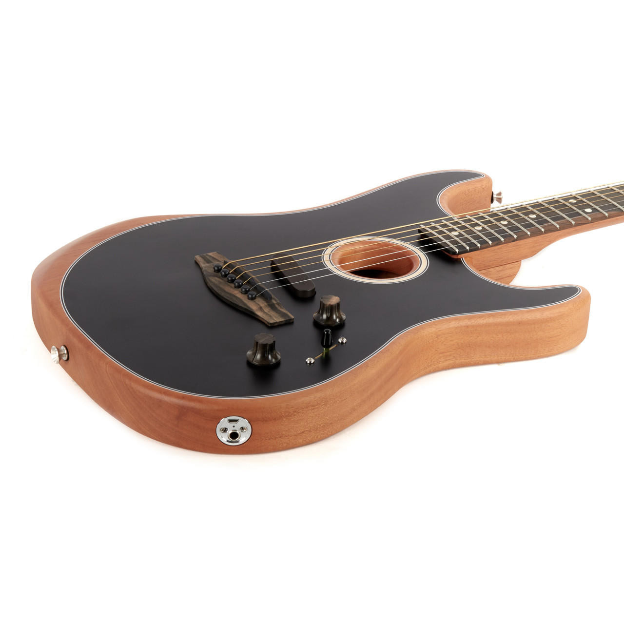 Fender American Acoustasonic Stratocaster - Black | Cream City Music