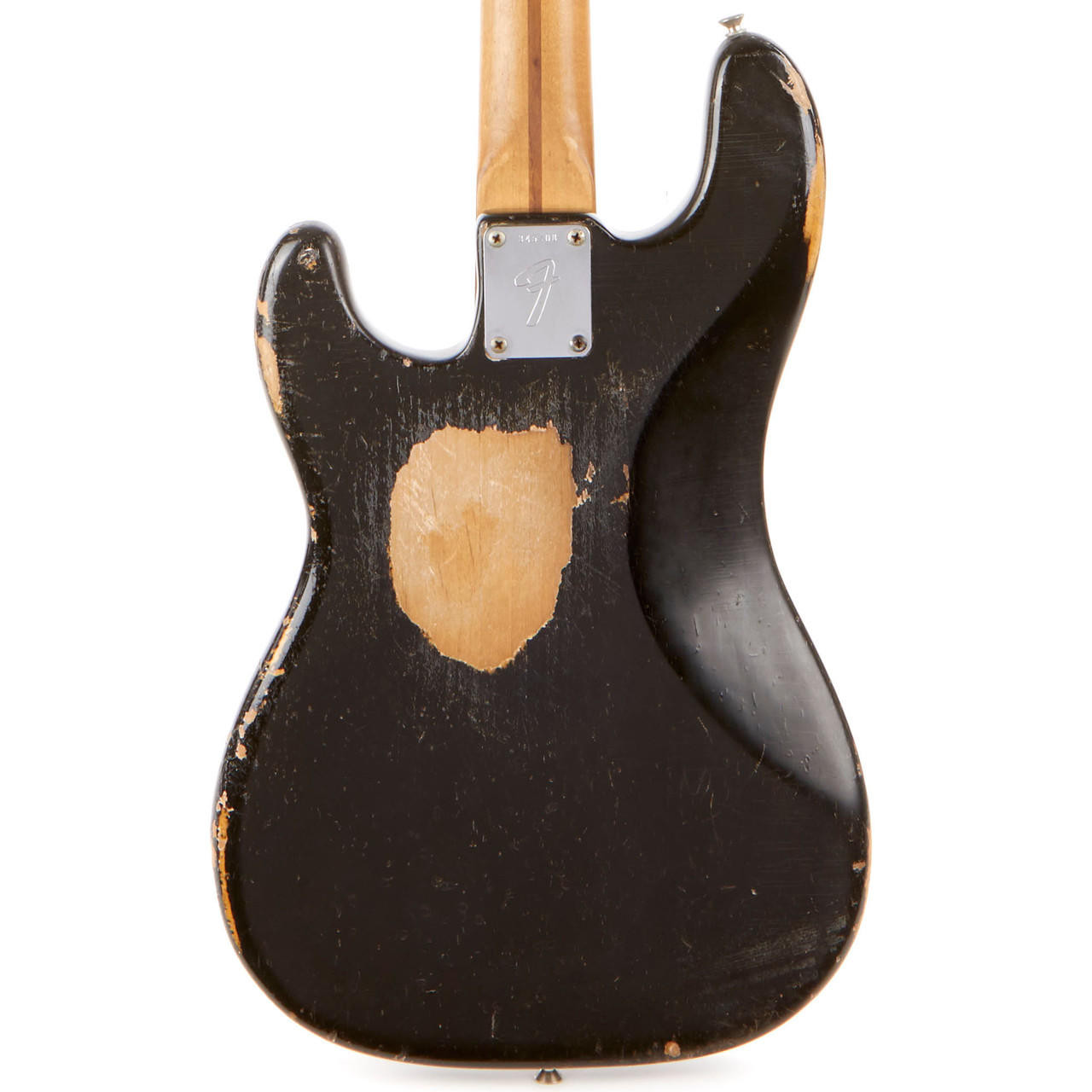 Vintage Fender Precision Bass Custom Color Black 1972 | Cream City