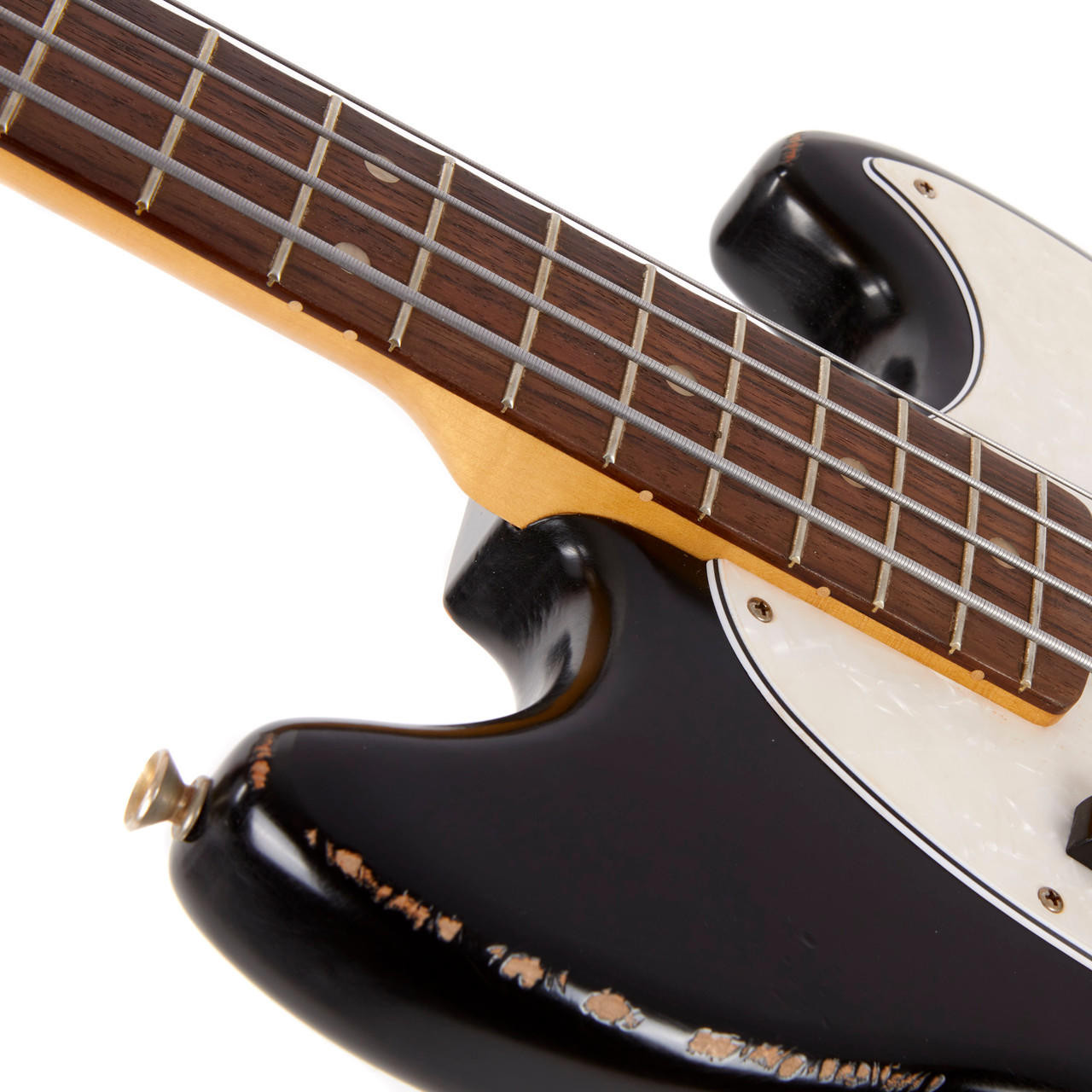 Fender Justin Meldal-Johnsen Road Worn Mustang Bass - Black