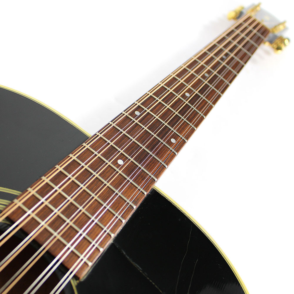 1987 Guild JF30-12 Jumbo Black 12 String Acoustic-Electric Guitar
