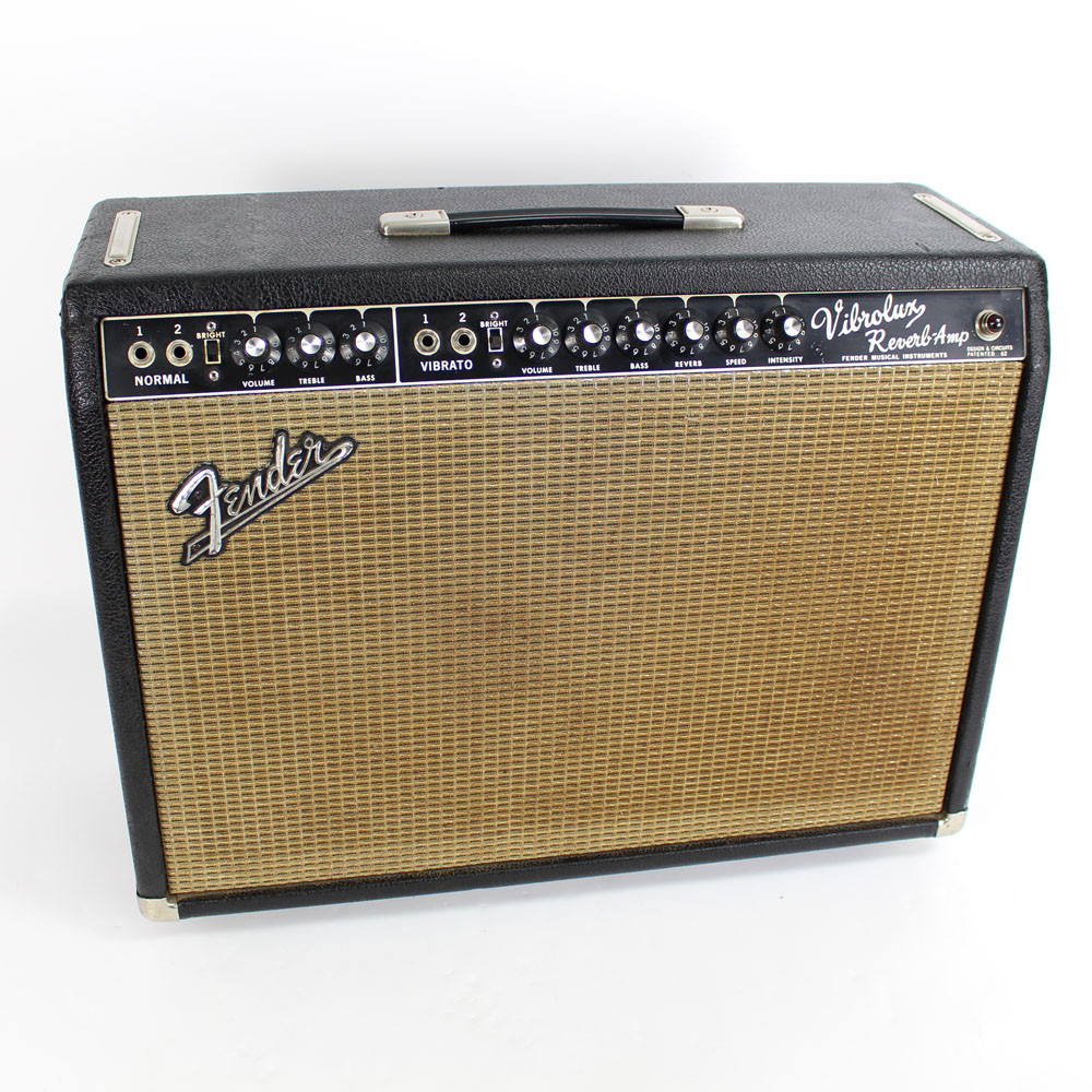 Vintage 1966 Blackface Fender Vibrolux Reverb 35W 2x10 Tube Combo