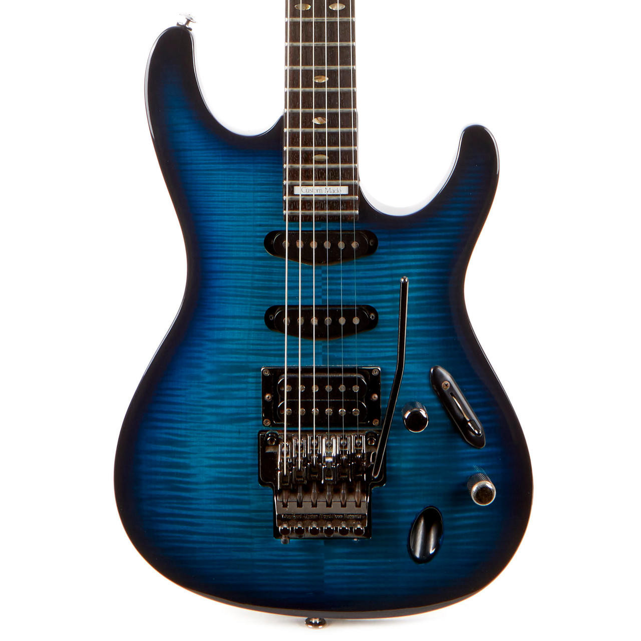 Used Ibanez Custom Made S540 Blue Burst Flame Maple MIJ 2004