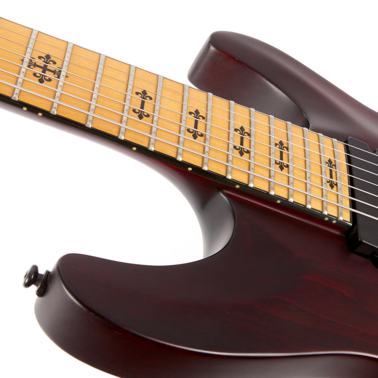 Used Schecter Jeff Loomis 7-String Vampyre Red Satin 2008 | Cream