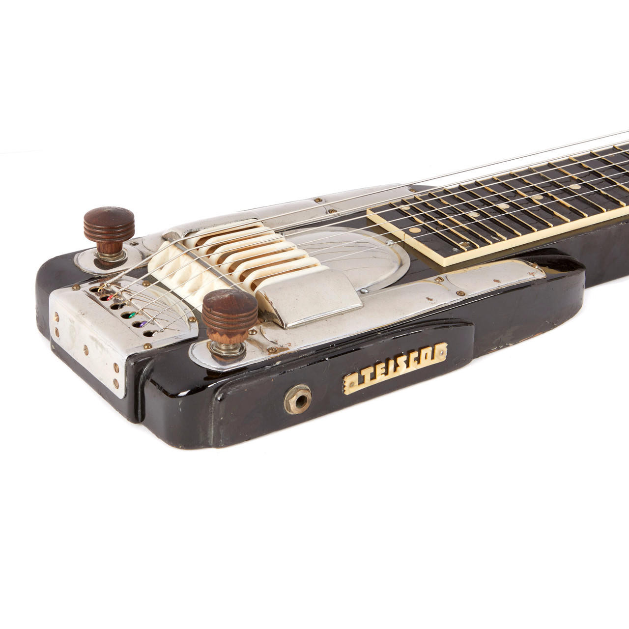 ギター Teisco Pedal Steel Guitar, Case Rare Vintage Teisco Model R Lap Steel Black | Cream City Music