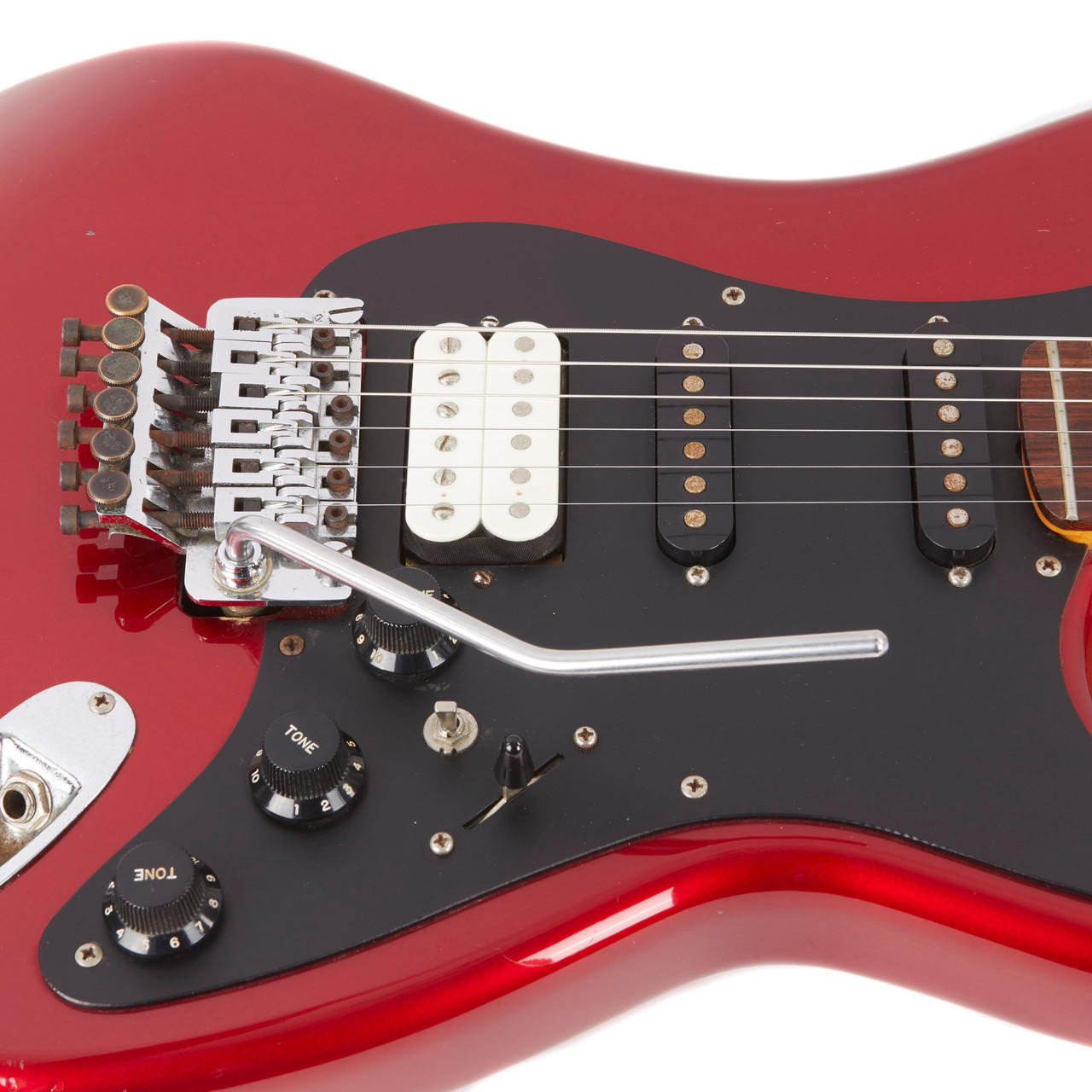 左利きギター Kramer Focus 3000 (キャンディーアップルレッド) Used Kramer Focus 3000 MIJ Candy Apple Red | Cream City Music