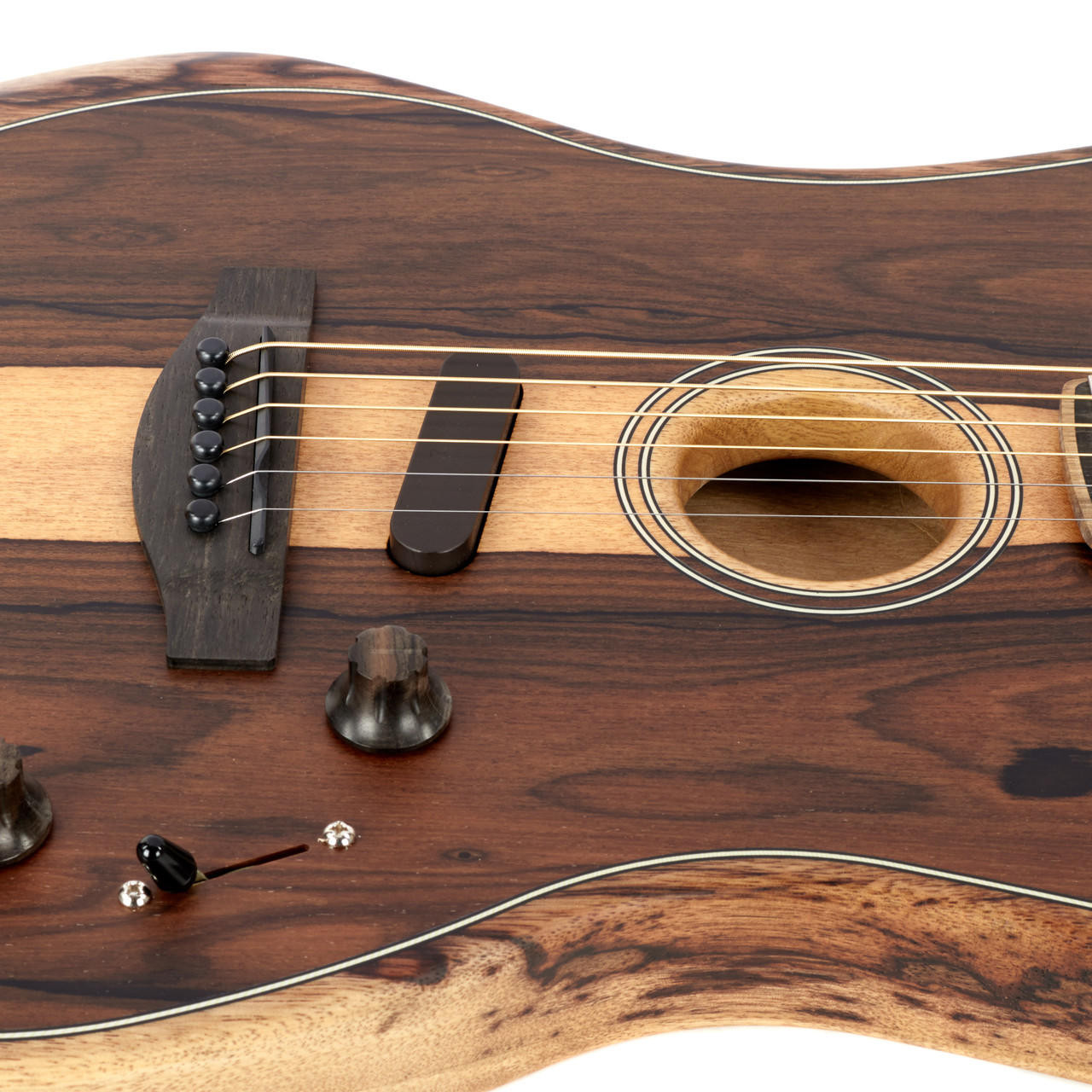 FenderSquier コンポーネントギター Fender Exotic American Acoustasonic Stratocaster Ebony - Ziricote