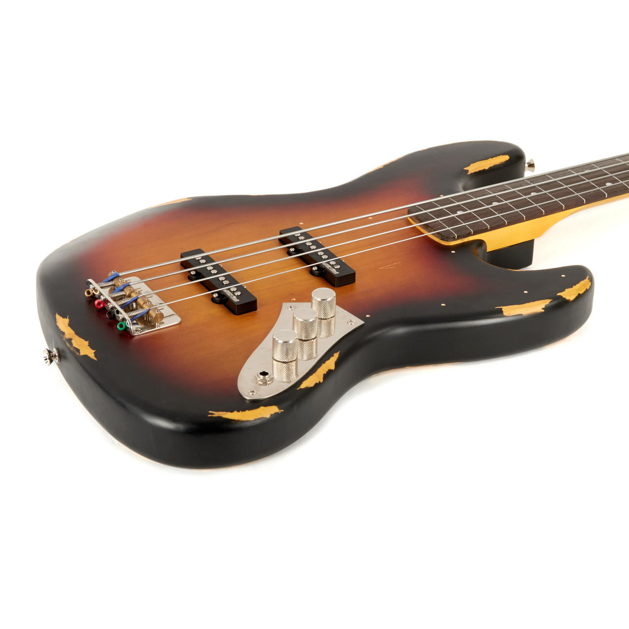 Used Vintage Icon Series VJ74 Fretless J-Bass Style Sunburst