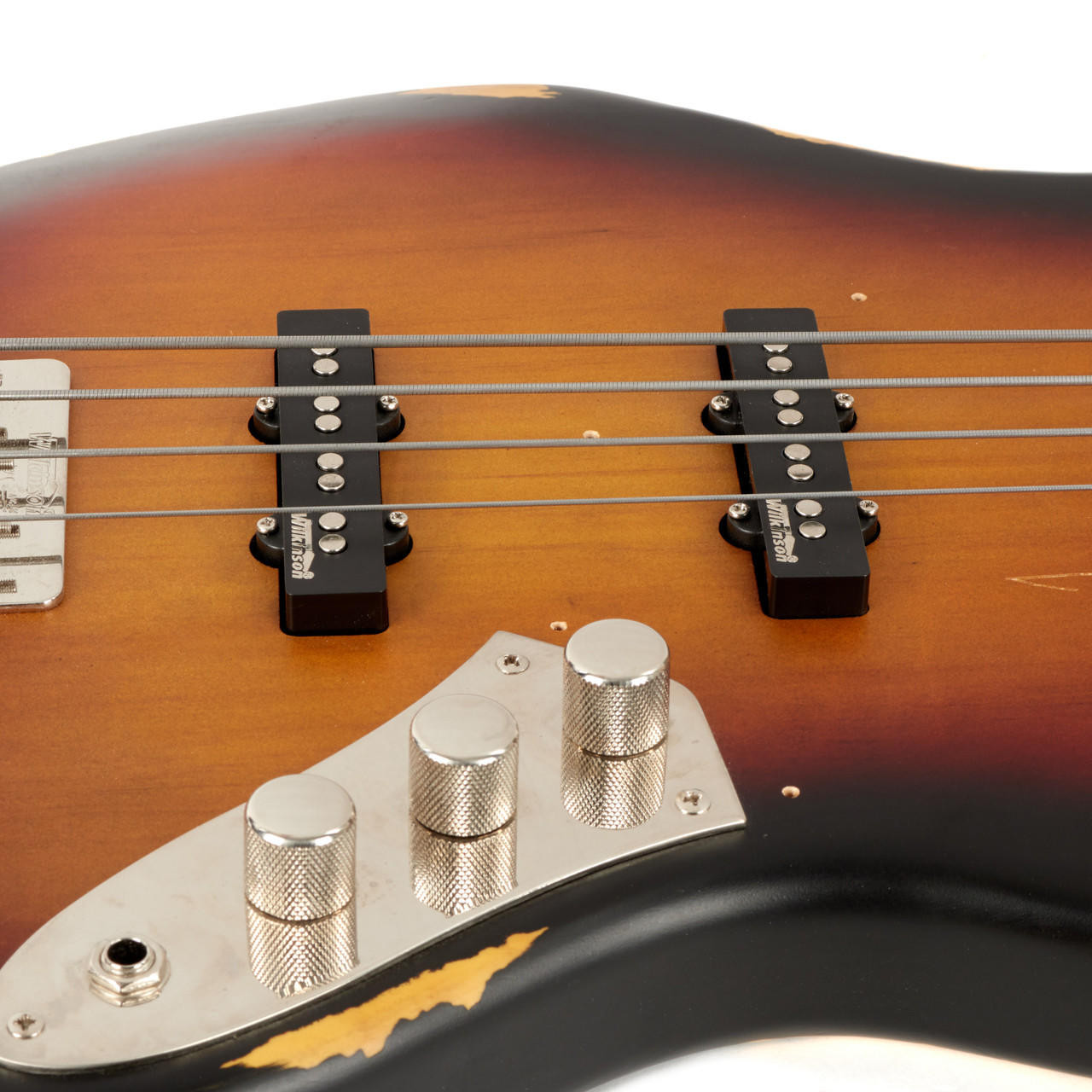 Used Vintage Icon Series VJ74 Fretless J-Bass Style Sunburst