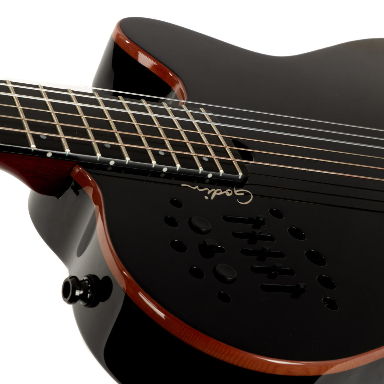 Used Godin Multiac ACS Slim SA Black 2017 | Cream City Music