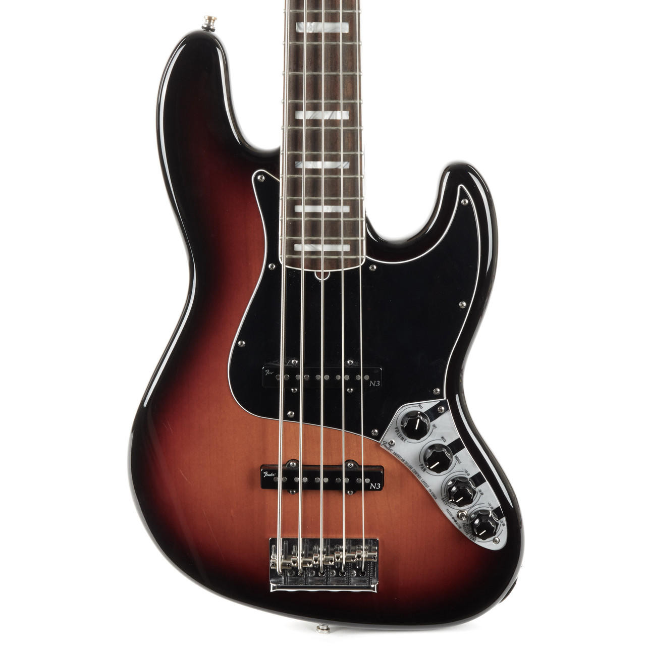 Used Fender American Deluxe Jazz Bass V Sunburst 2013 | Cream City