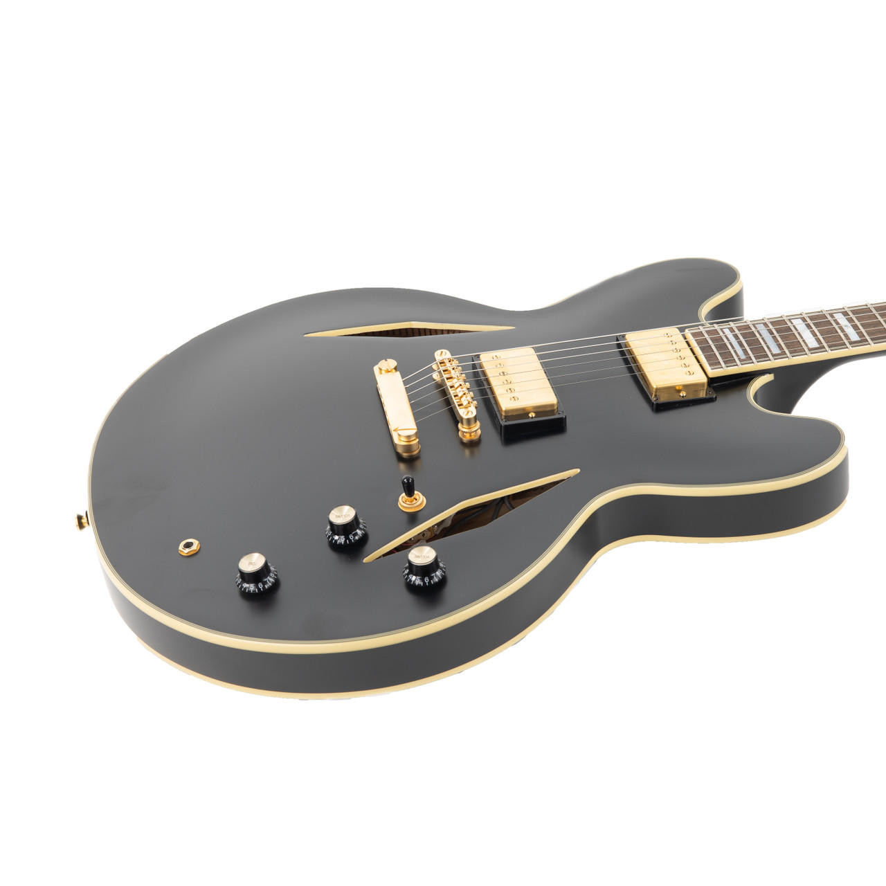 Epiphone Emily Wolfe Sheraton Stealth - Black Aged Gloss | Cream