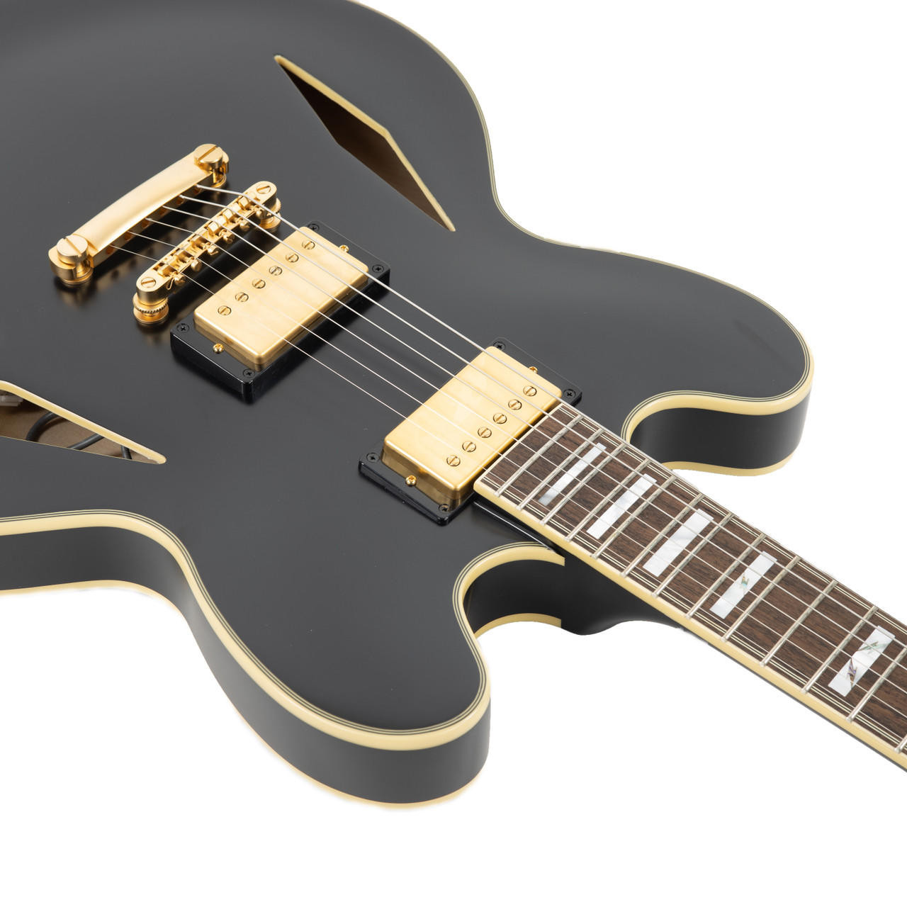 Epiphone Emily Wolfe Sheraton Stealth - Black Aged Gloss | Cream