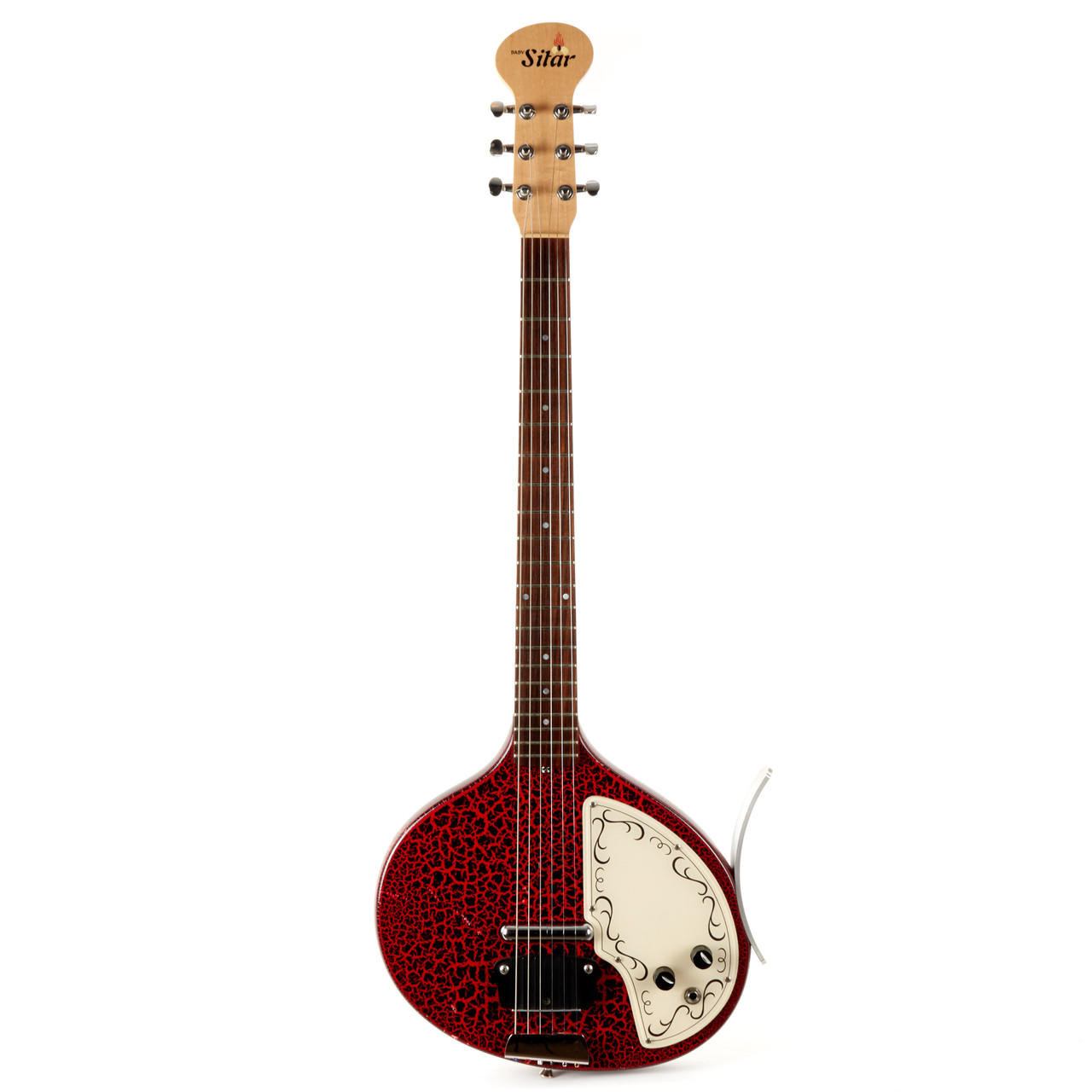 Used Jerry Jones Baby Sitar Red Crackle | Cream City Music