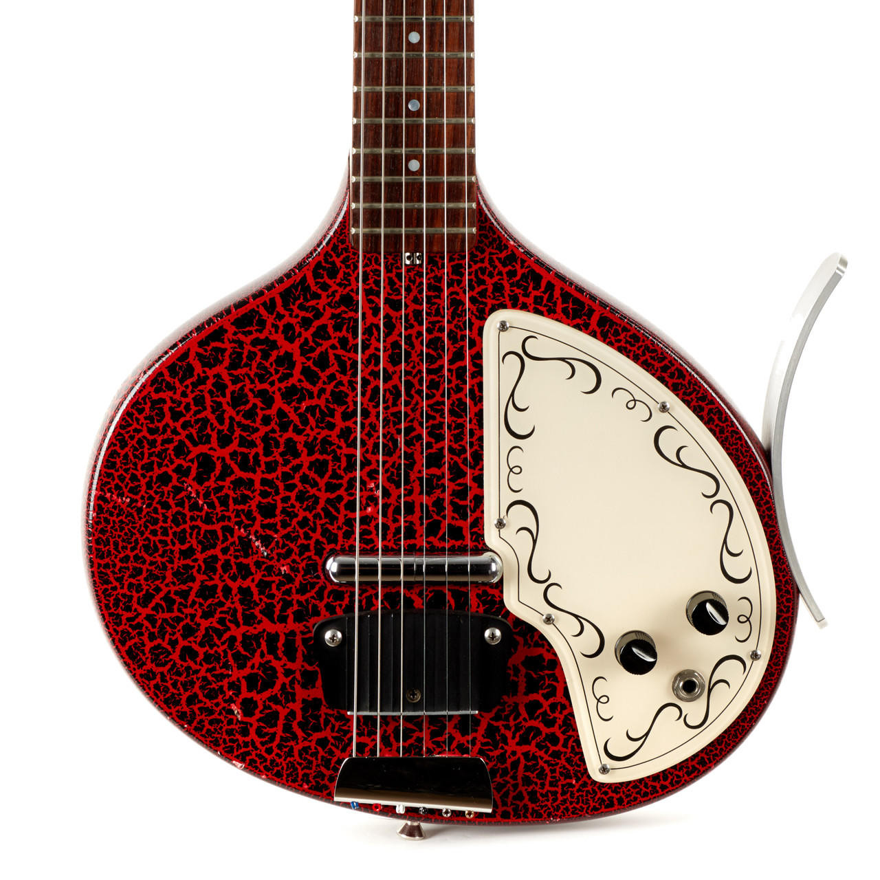 Used Jerry Jones Baby Sitar Red Crackle | Cream City Music