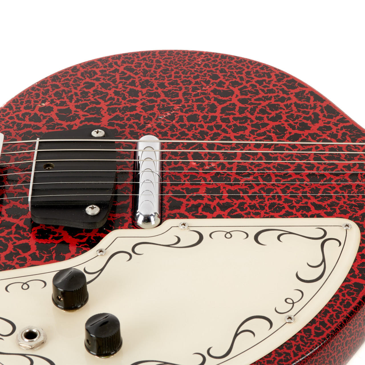 Used Jerry Jones Baby Sitar Red Crackle | Cream City Music