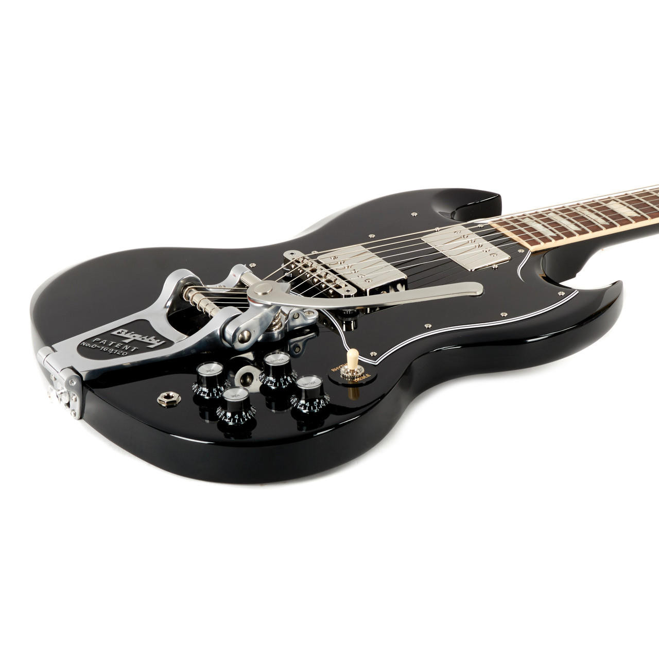 【美品】Gibson SG エボニー Bigsby 純正ギグバッグ付き Used Gibson SG Standard Ebony Tom Brantley PAF Humbuckers Bigsby