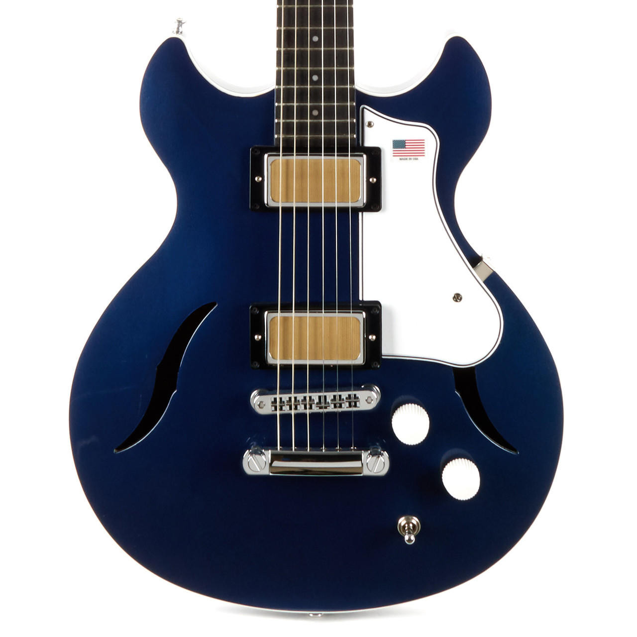 Harmony Comet Semi-Hollow Electric Guitar - Midnight Blue | Cream