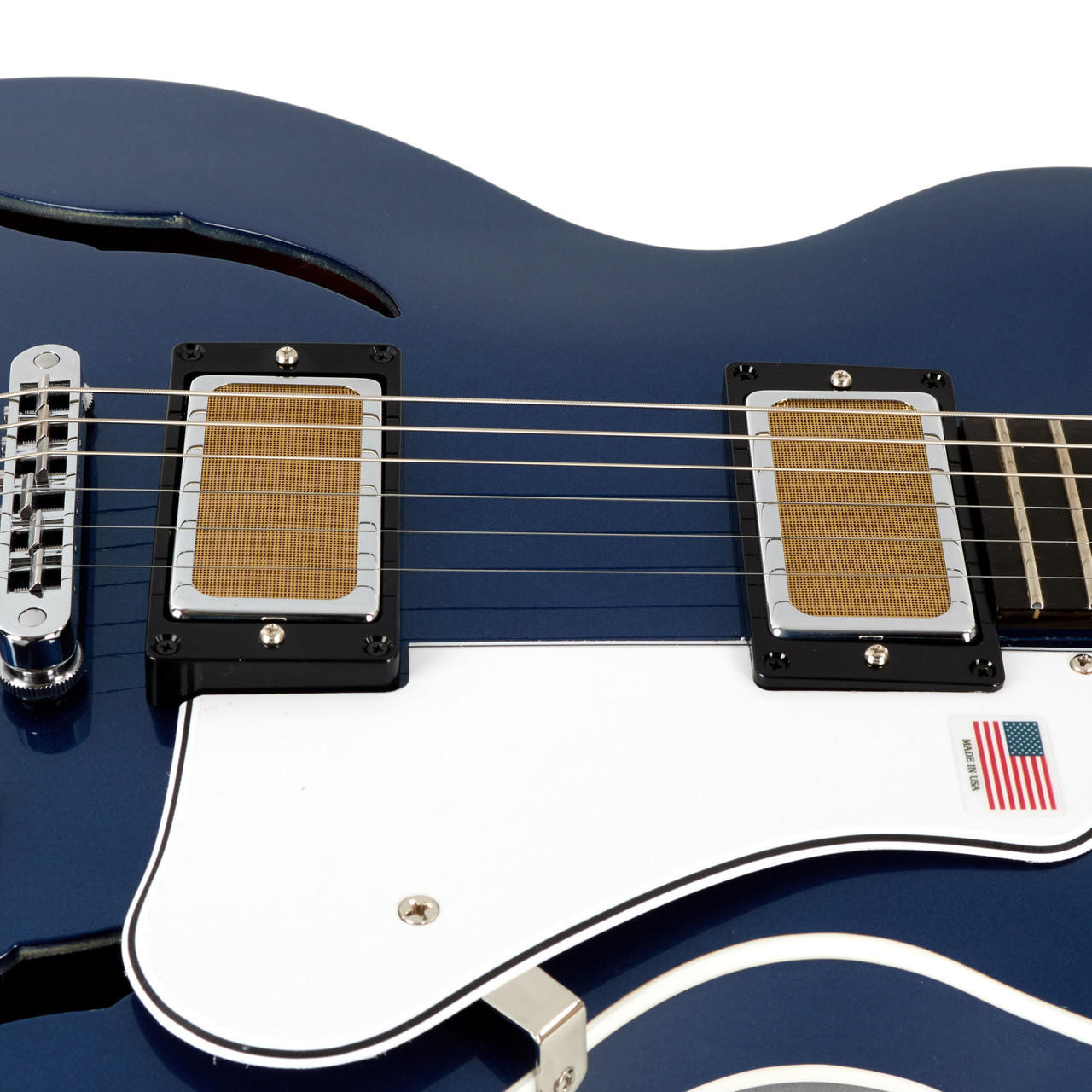 Harmony Comet Semi-Hollow Electric Guitar - Midnight Blue | Cream
