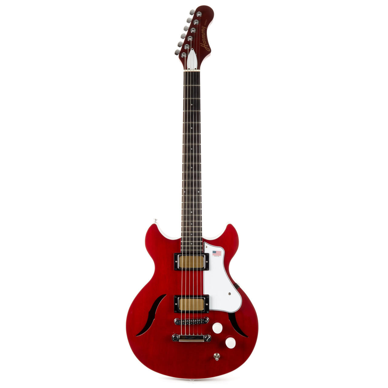 Harmony Comet Semi-Hollow Electric Guitar - Trans Red | Cream City