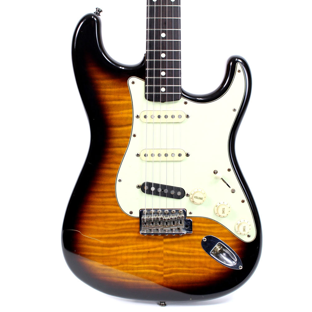 1994 Fender MIJ Foto Flame Stratocaster Strat Electric Guitar Very