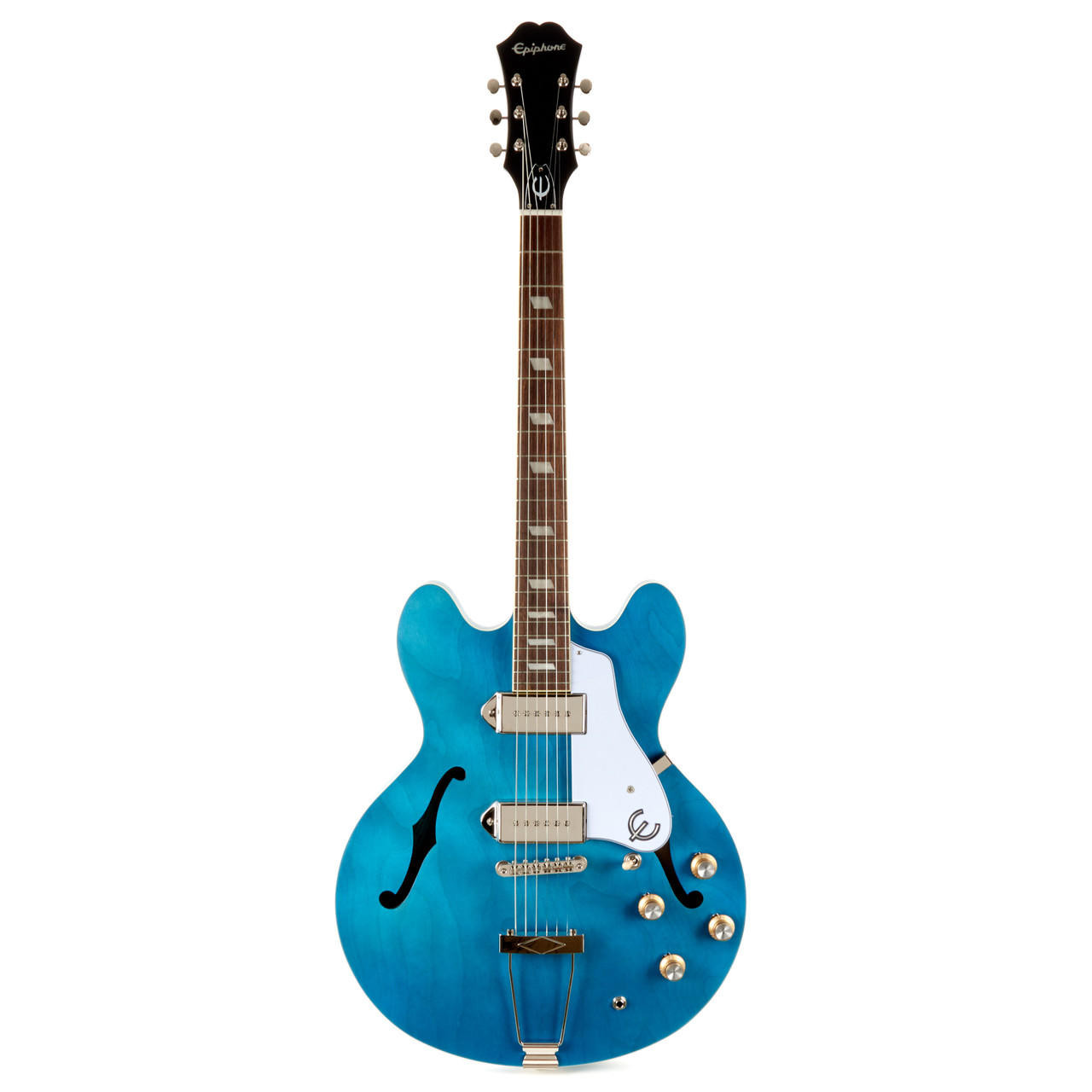 Epiphone Casino ￼Worn Worn Blue Denim Epiphone Casino Worn Hollowbody - Worn Blue Denim | Cream City Music