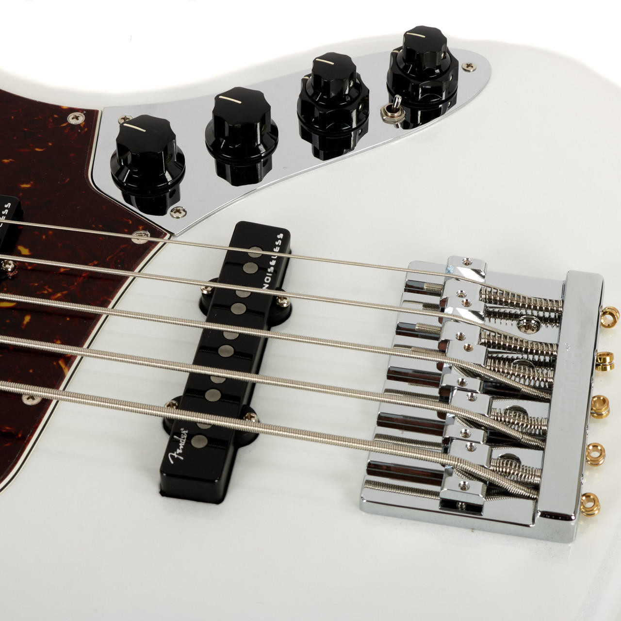 Fender American Ultra Jazz Bass V Maple - Arctic Pearl | Cream