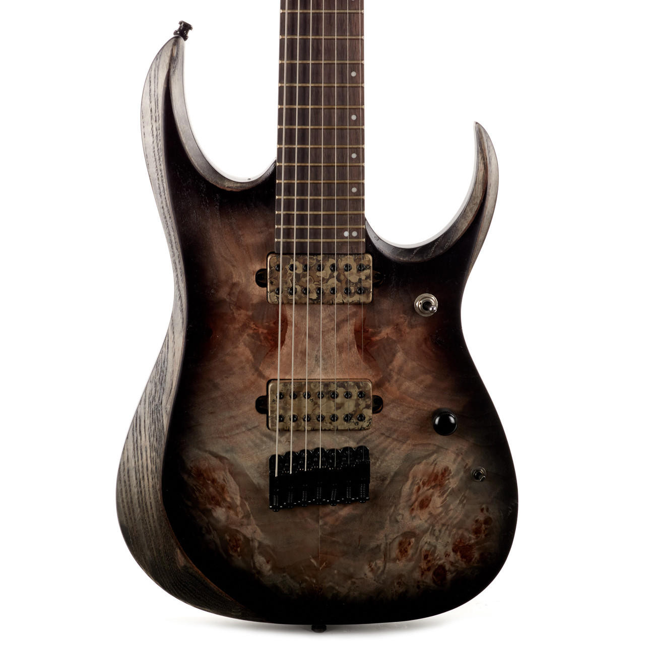 Ibanez RGD71ALPA Axion Label 7-String - Charcoal Burst Black Flat