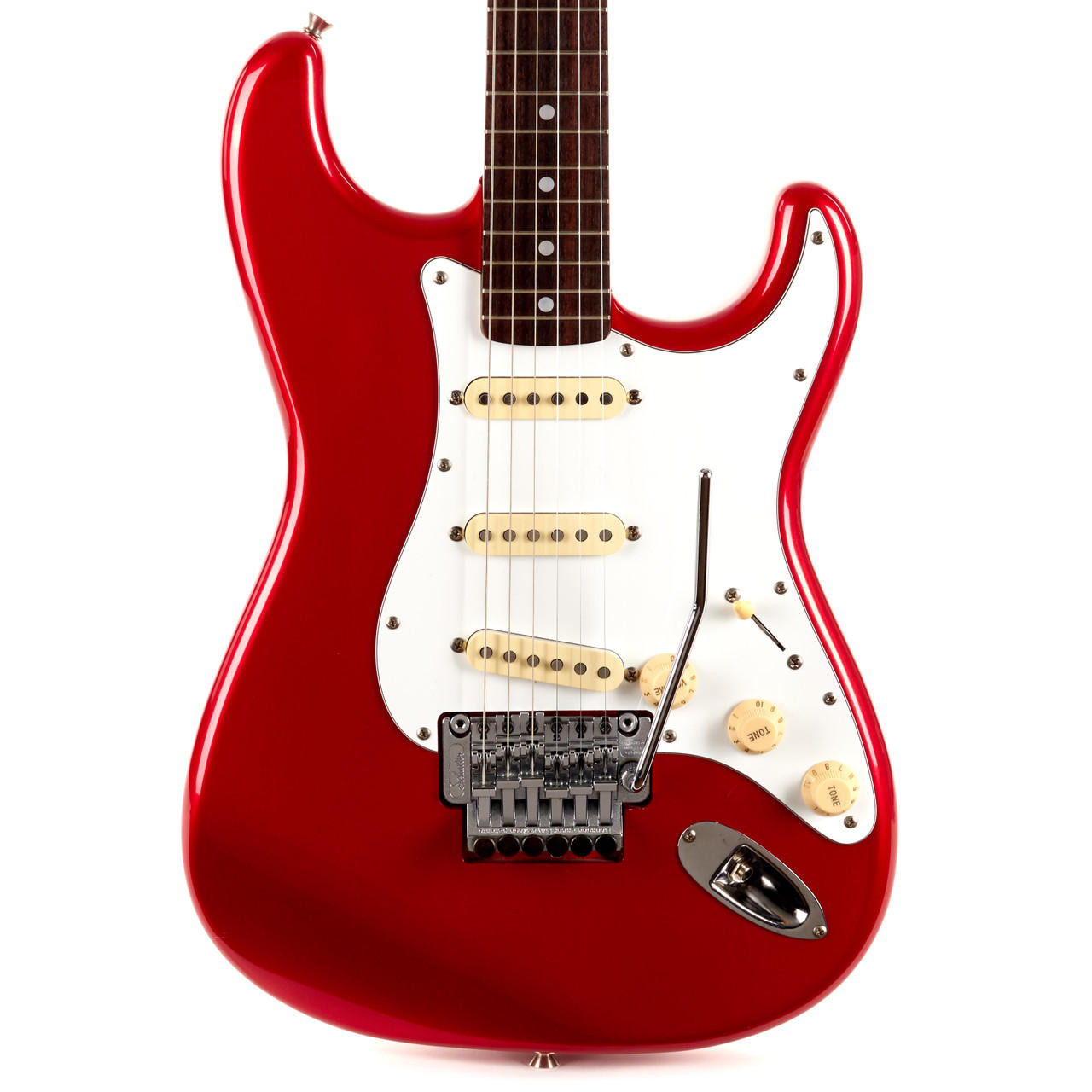 Used Fender Stratocaster Floyd Rose MIJ Metallic Red 1989 | Cream