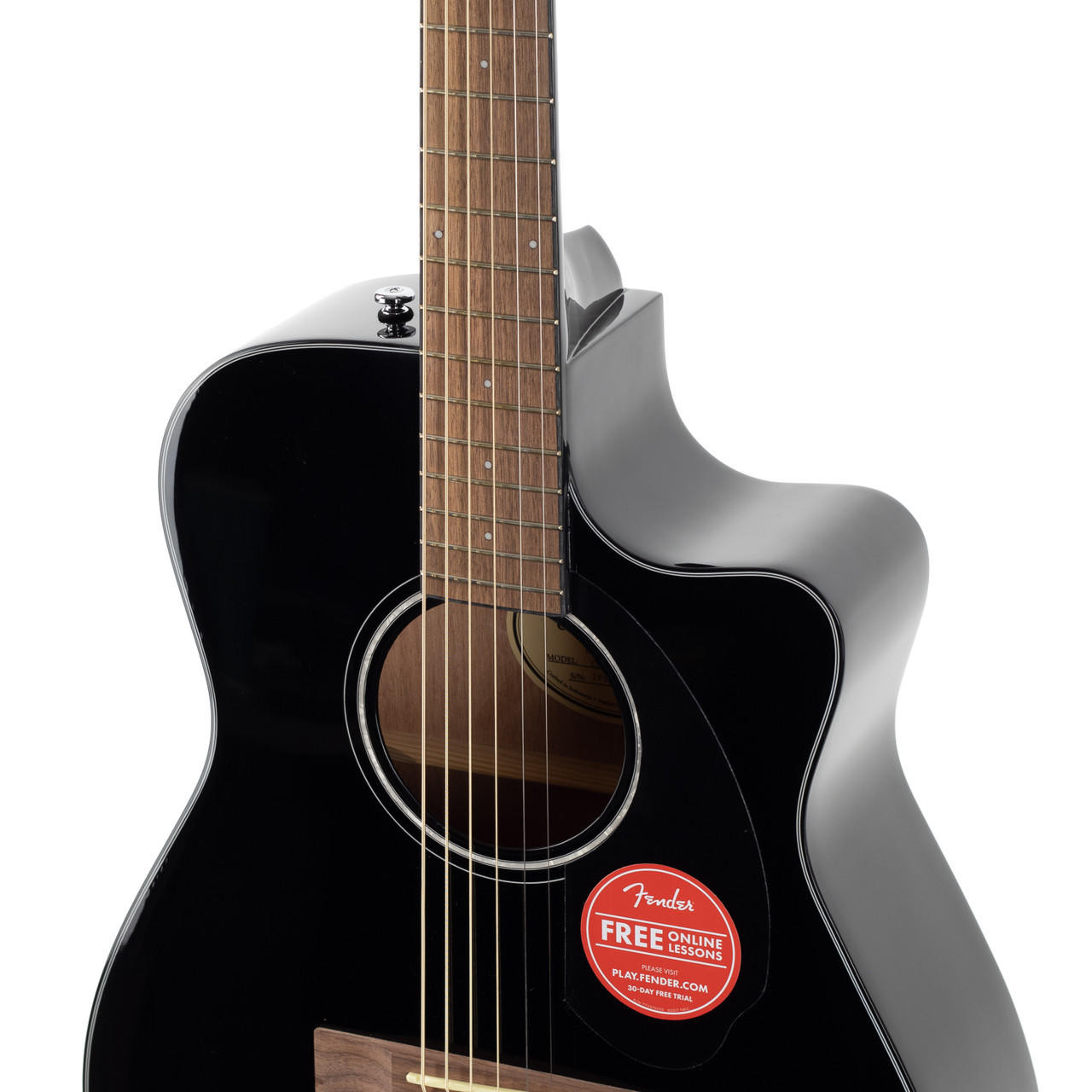 Fender CC-60SCE Concert Acoustic Electric - Black | Cream City Music