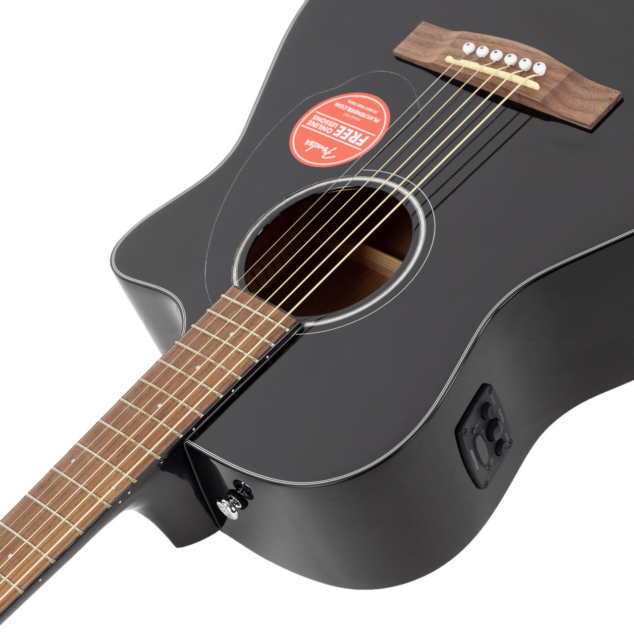 Fender CC-60SCE Concert Acoustic Electric - Black | Cream City Music