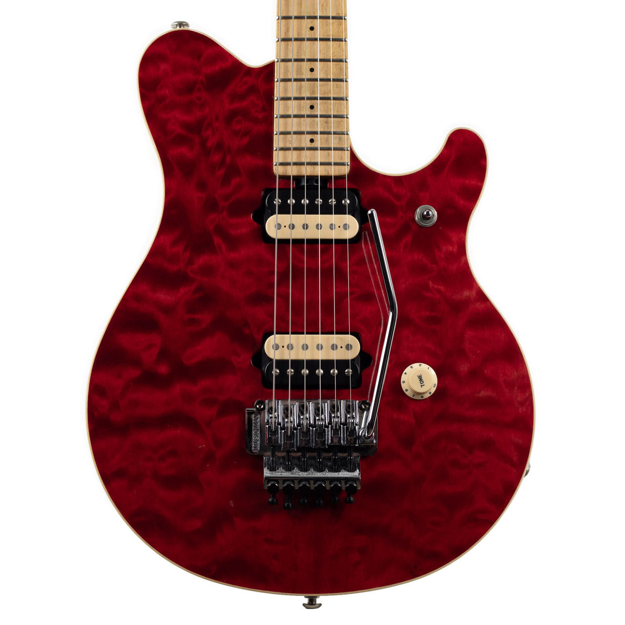 Used Ernie Ball Music Man Eddie Van Halen Translucent Red 1994 Used Ernie Ball Music Man Eddie Van Halen Translucent Red 1994