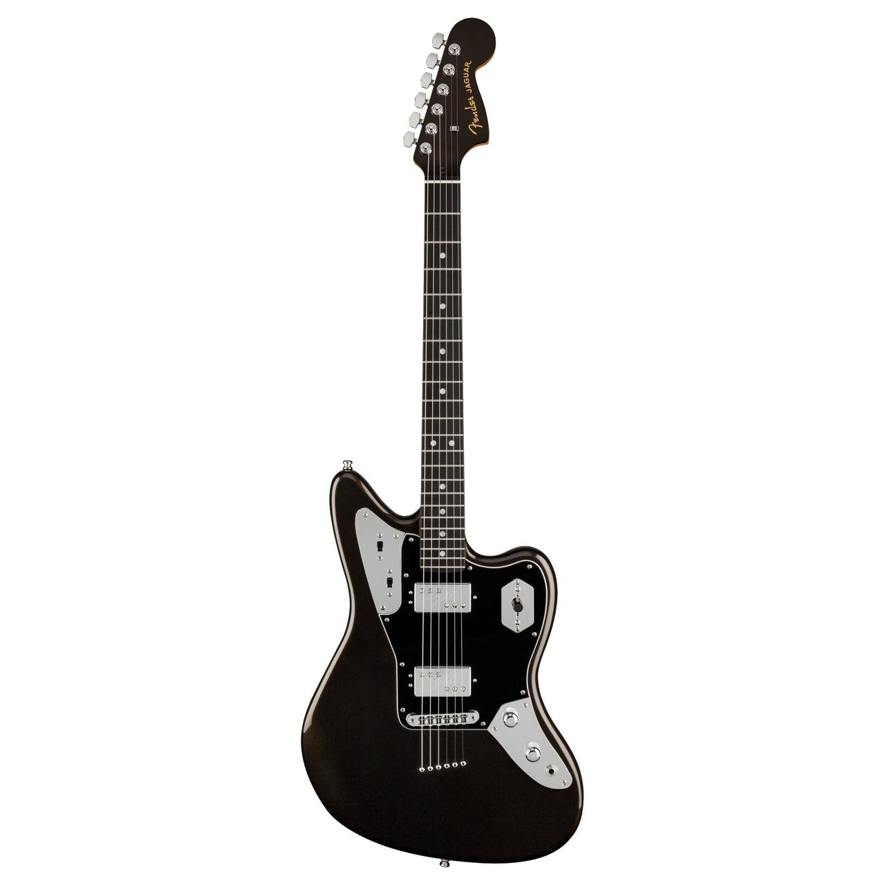 Fender 60th Anniversary Ultra Luxe Jaguar Ebony - Texas Tea