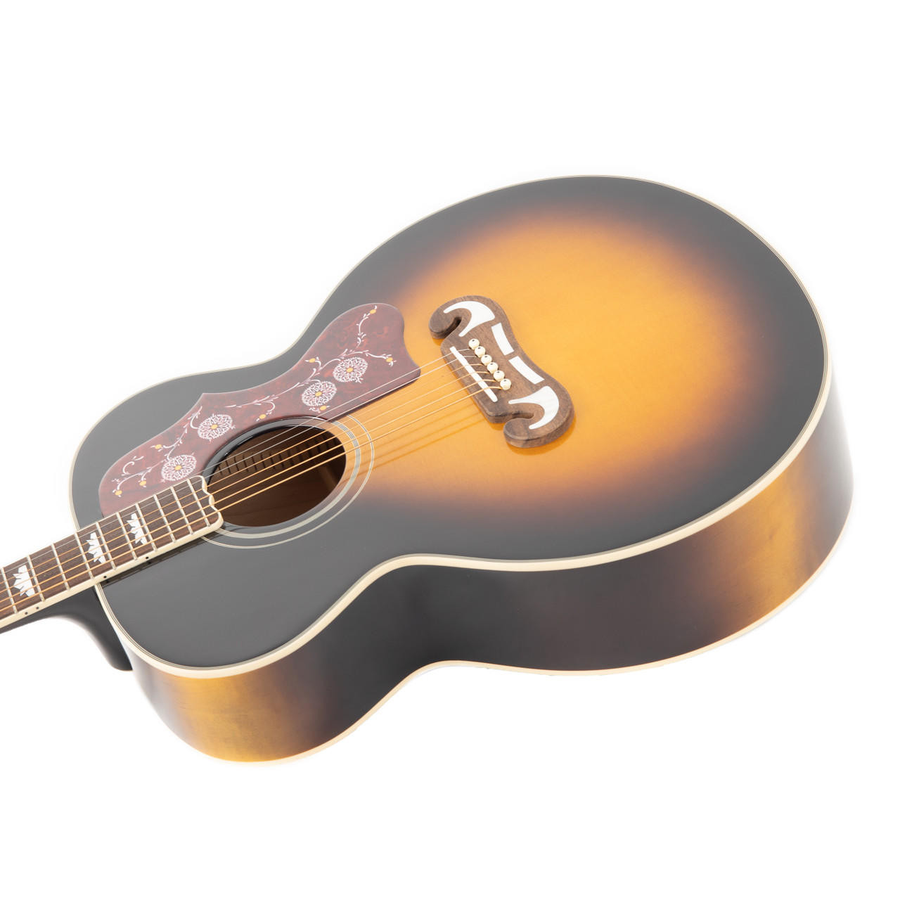 Epiphone J-200 Super Jumbo - Aged Vintage Sunburst Gloss | Cream